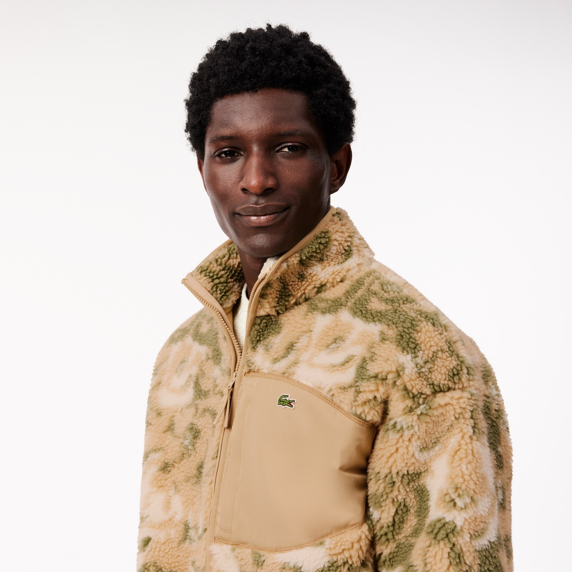 Zipped Floral Fleece Jacket