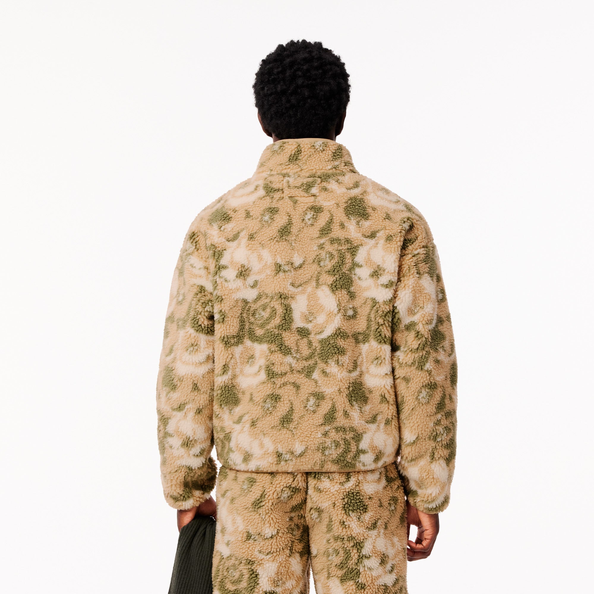 Zipped Floral Fleece Jacket