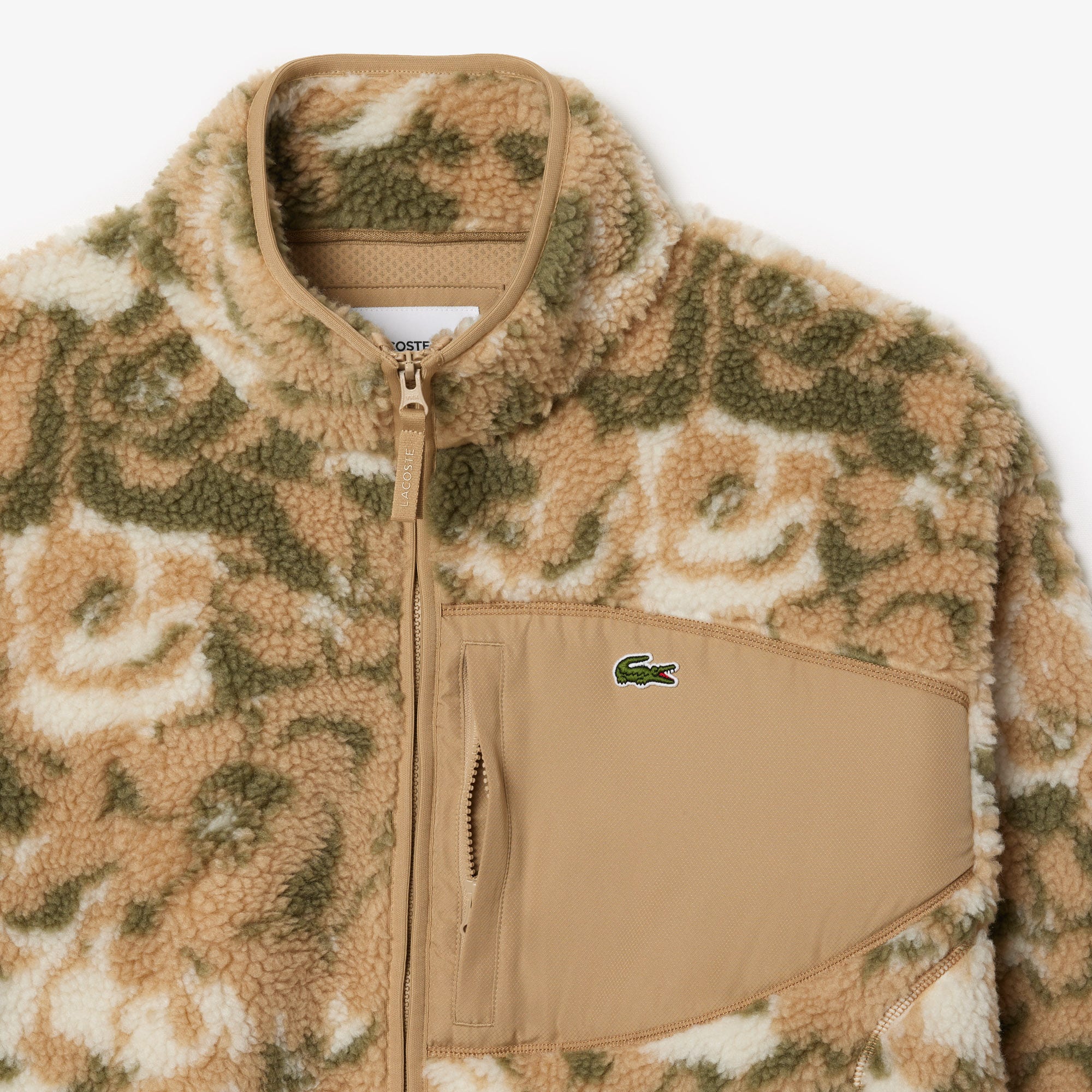 Zipped Floral Fleece Jacket