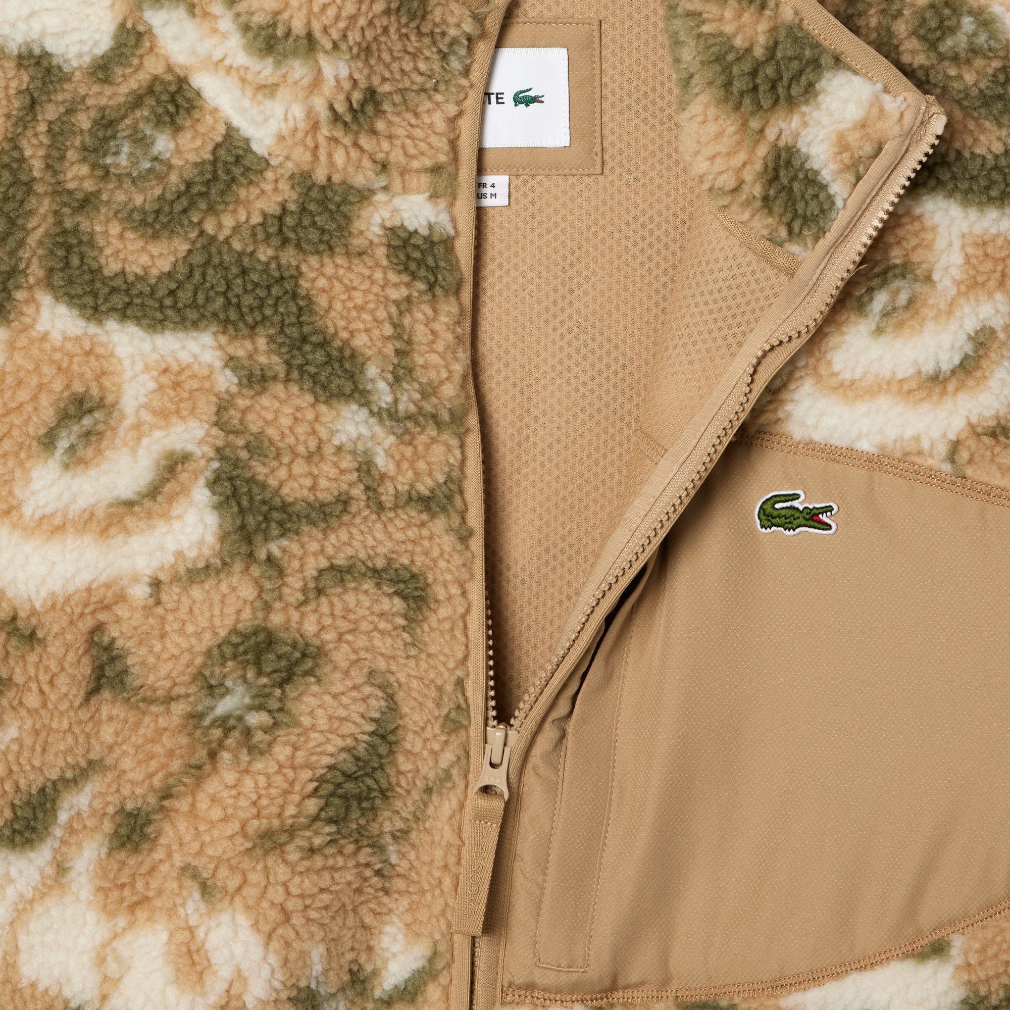 Zipped Floral Fleece Jacket