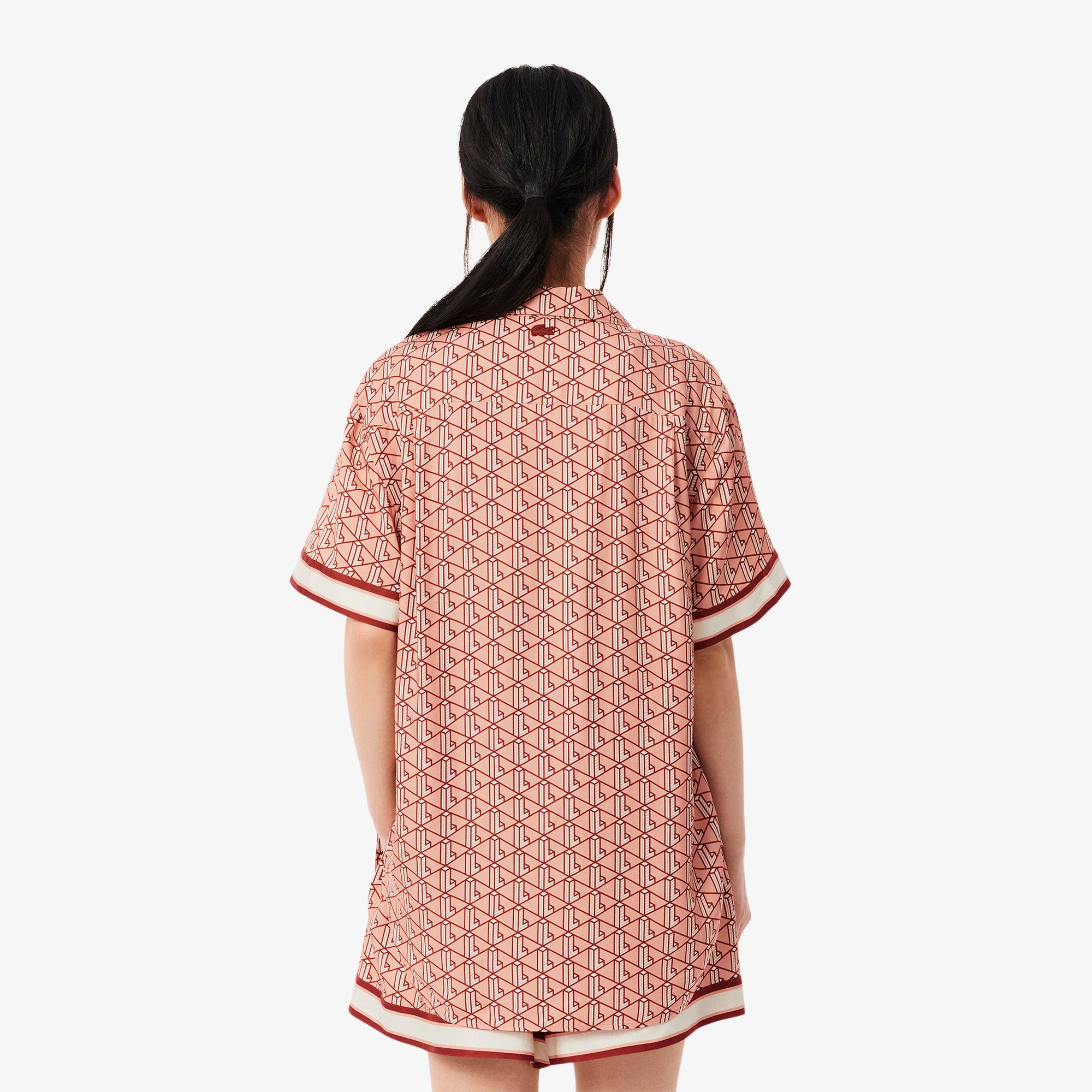 Oversized Monogram Print Shirt