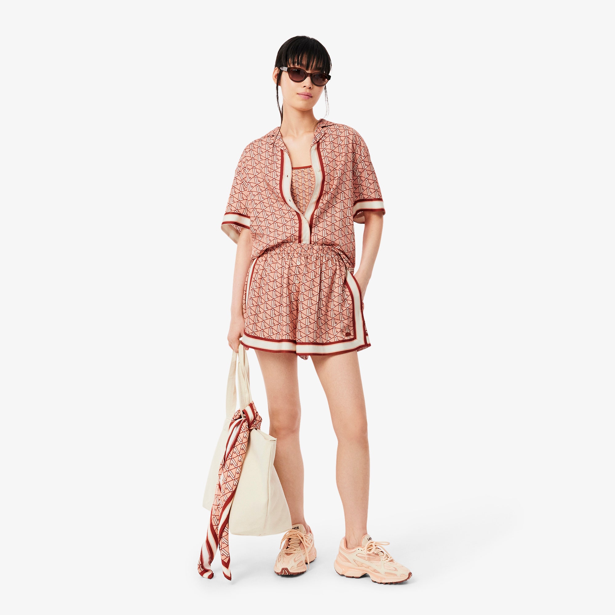 Oversized Monogram Print Shirt