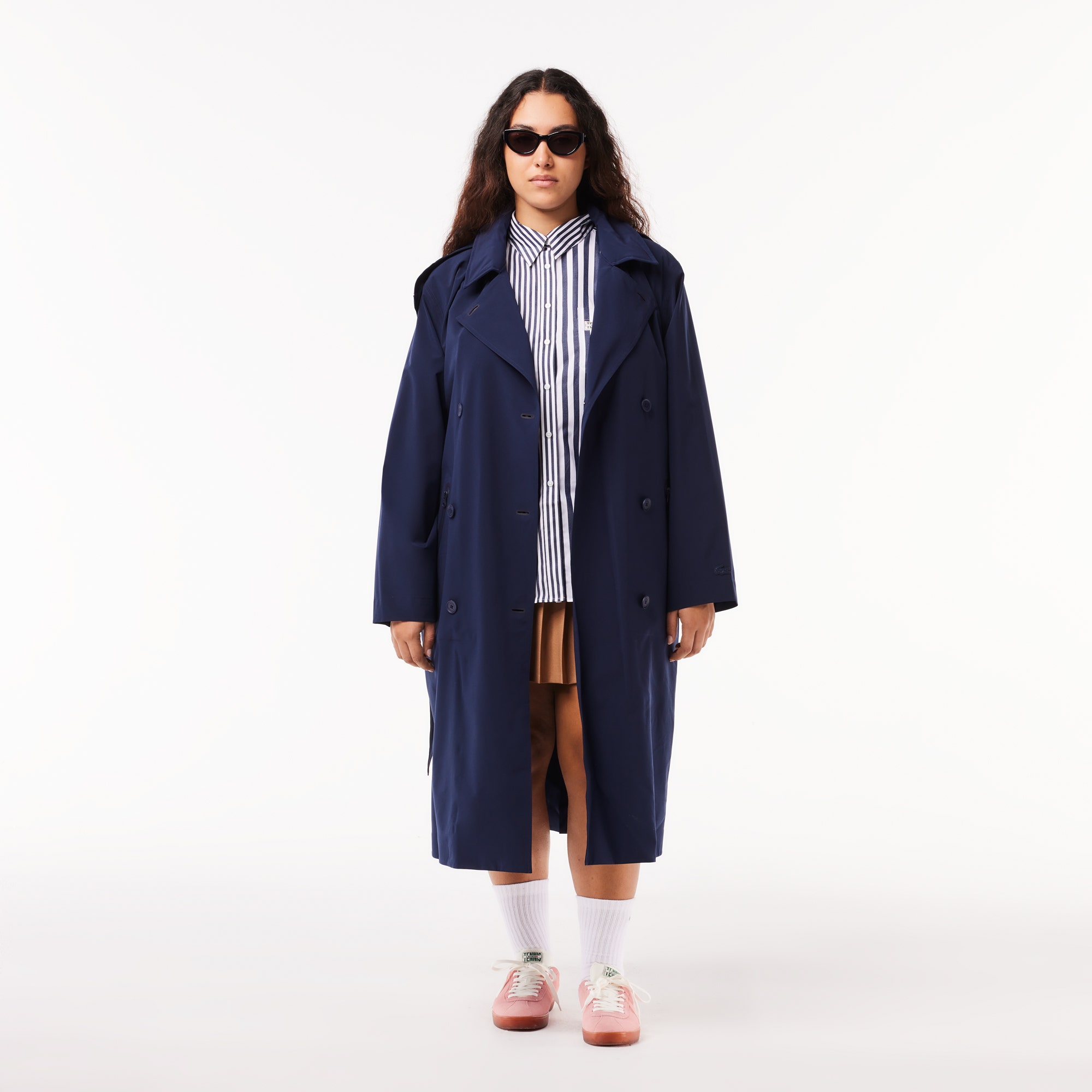 Lacoste x Bandier Striped Cotton Poplin Shirt