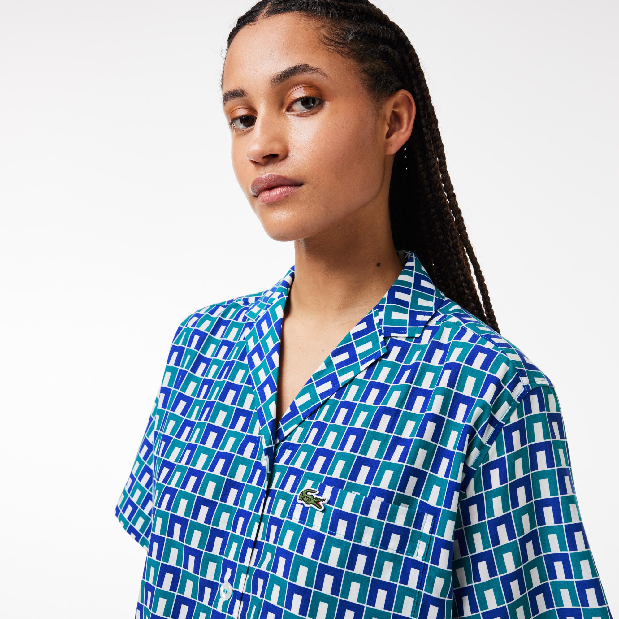 Oversized Monogram Print Shirt