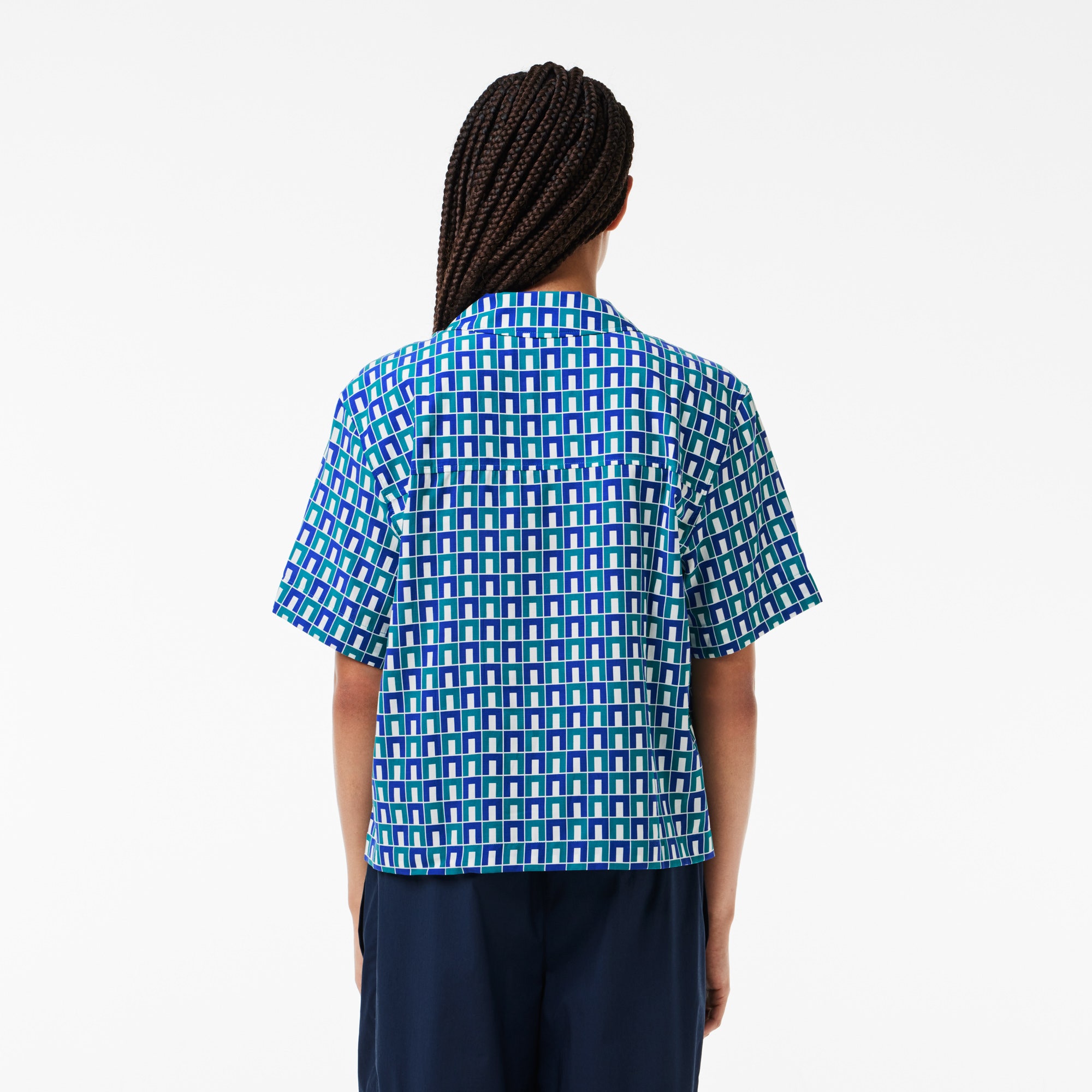 Oversized Monogram Print Shirt