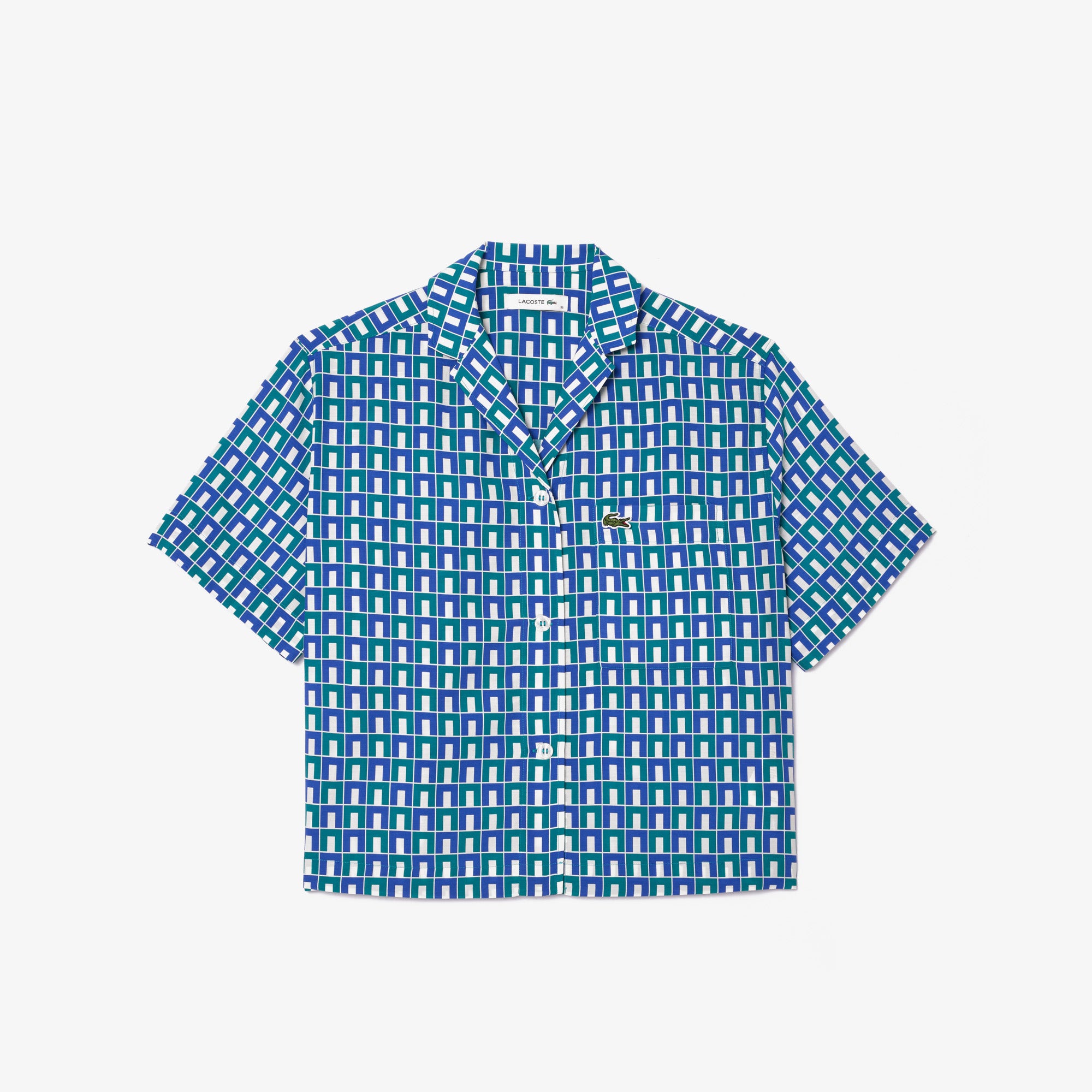 Oversized Monogram Print Shirt