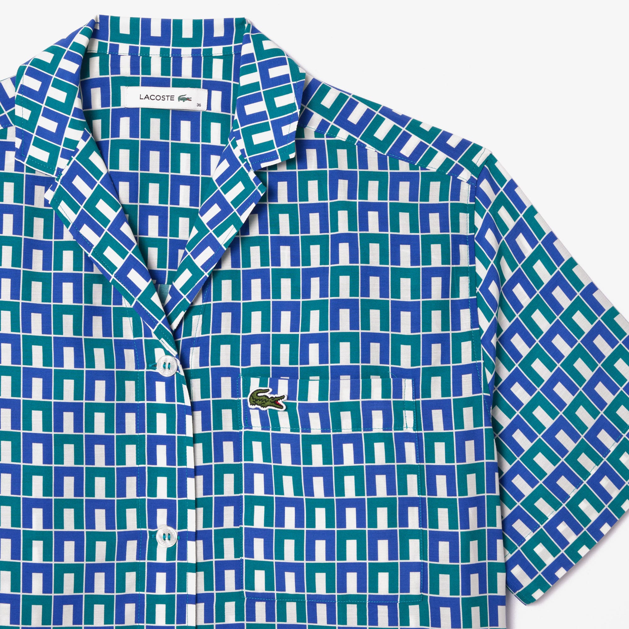 Oversized Monogram Print Shirt