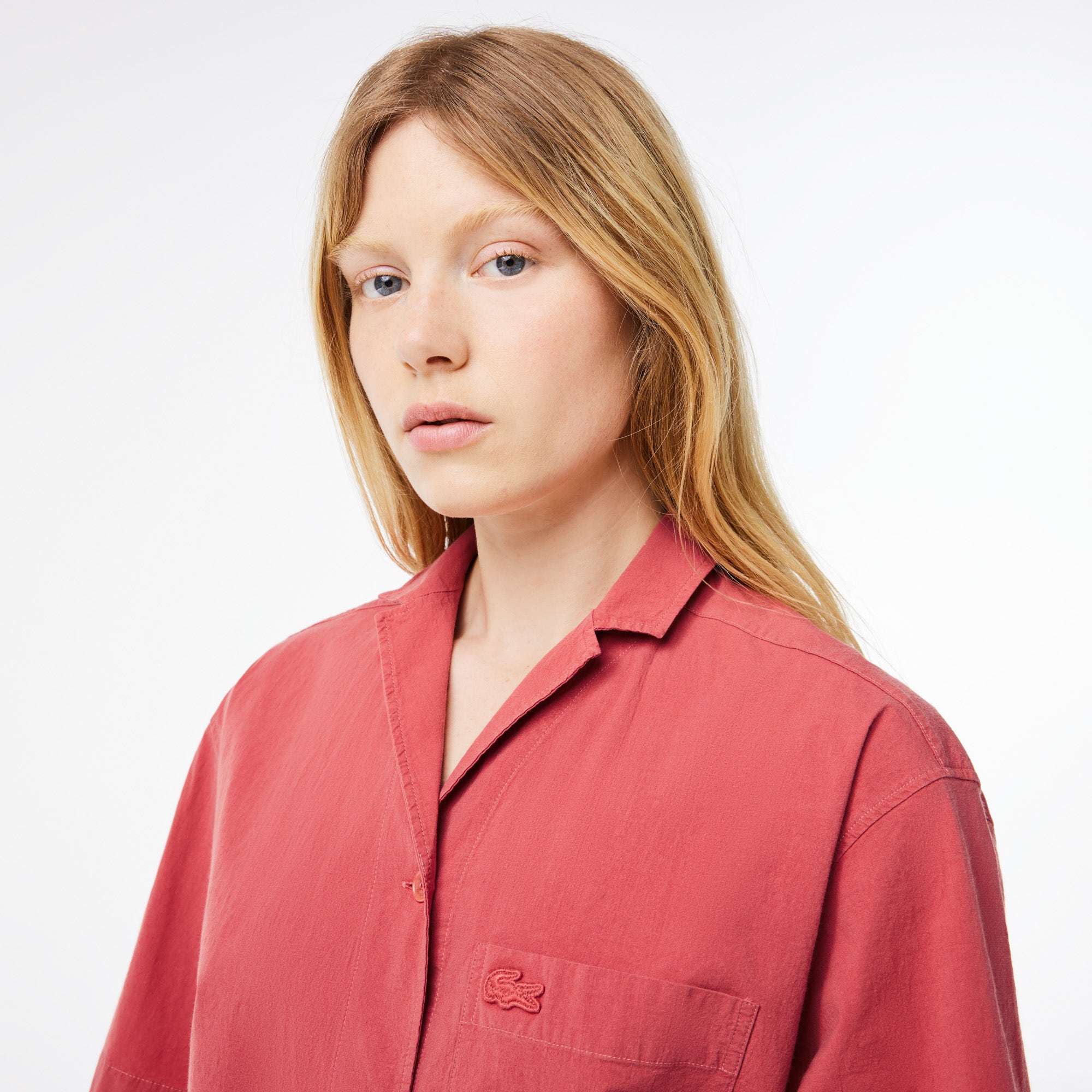 Cropped Oversized Cotton Shirt