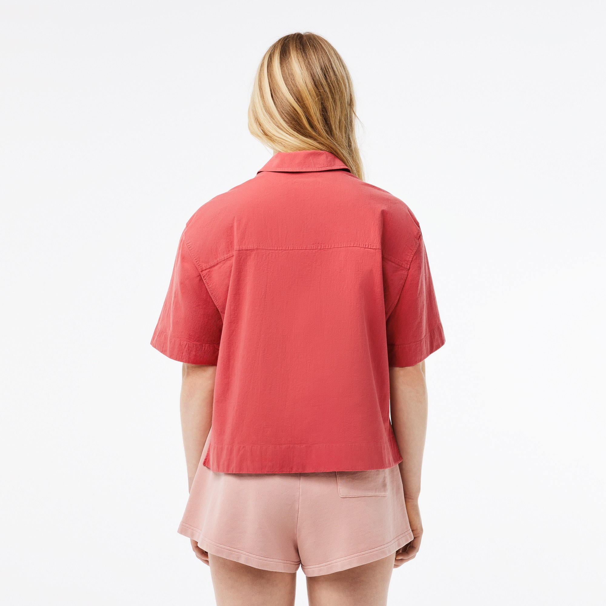 Cropped Oversized Cotton Shirt