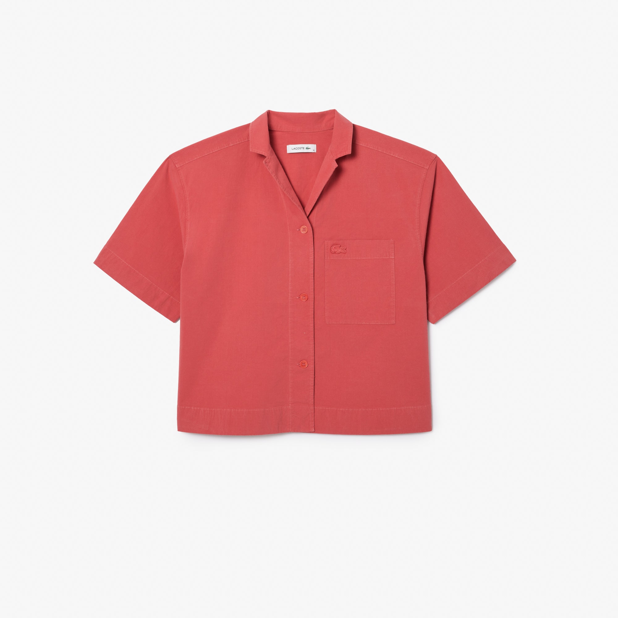Cropped Oversized Cotton Shirt