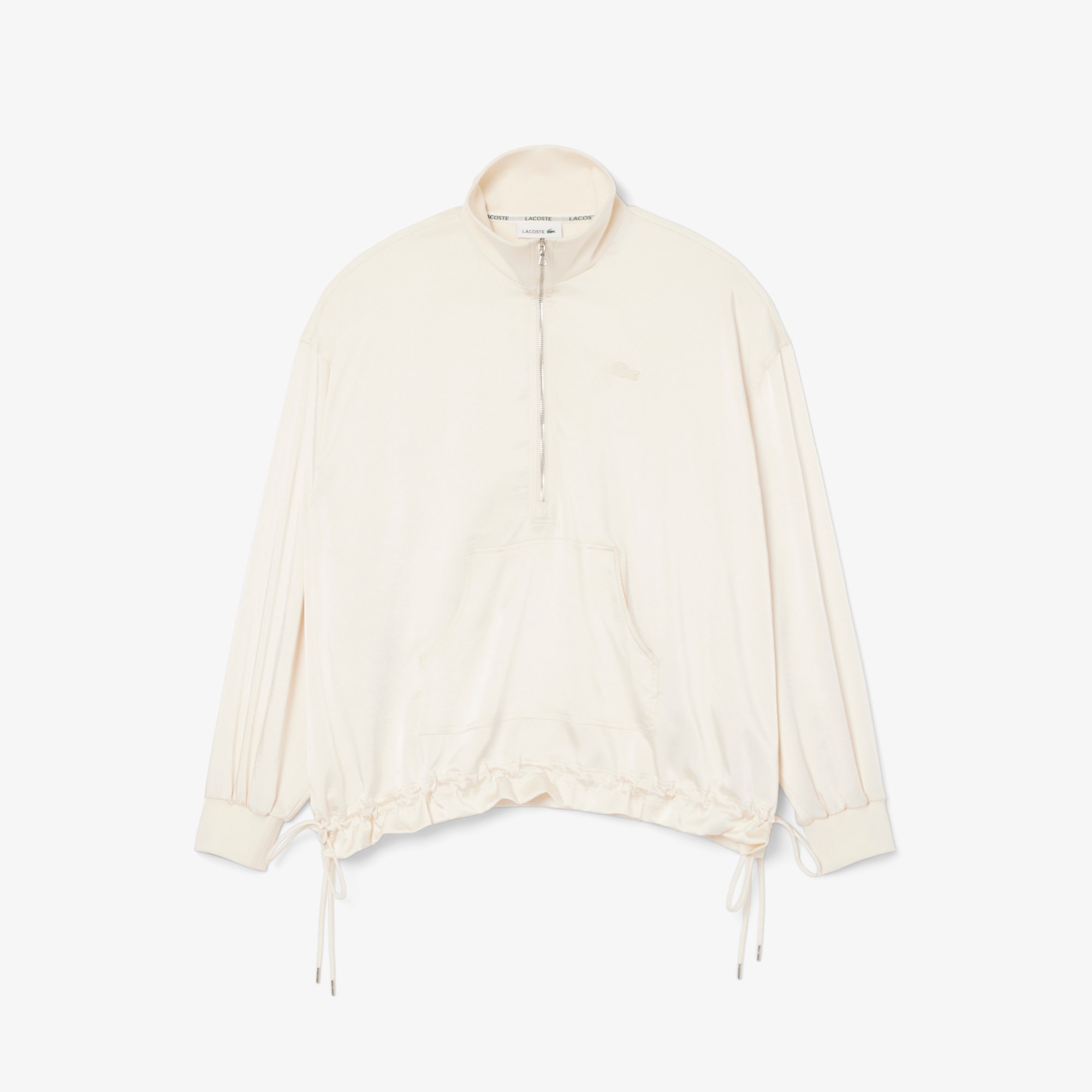 High Zipped Neck Oversized Popover Jacket