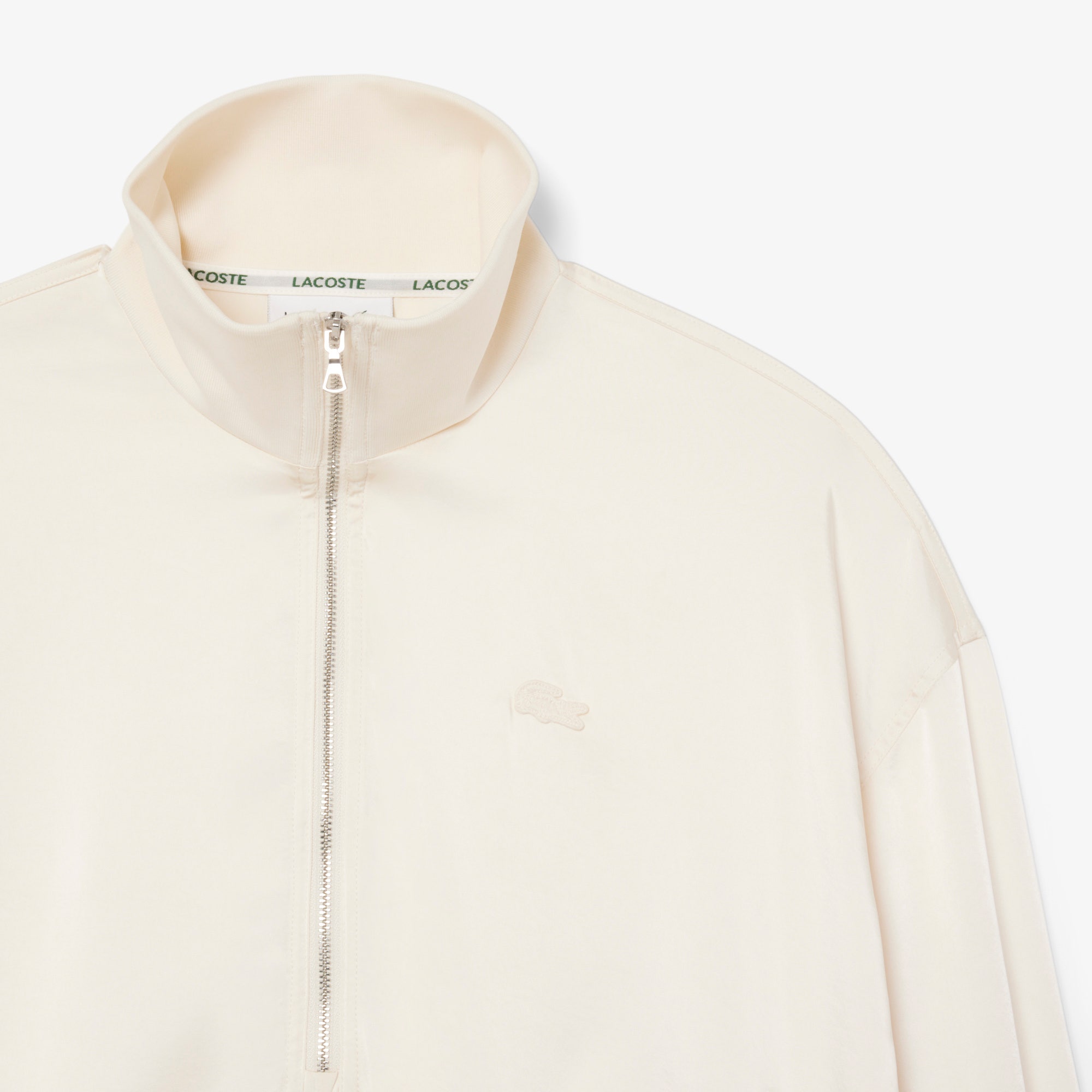 High Zipped Neck Oversized Popover Jacket