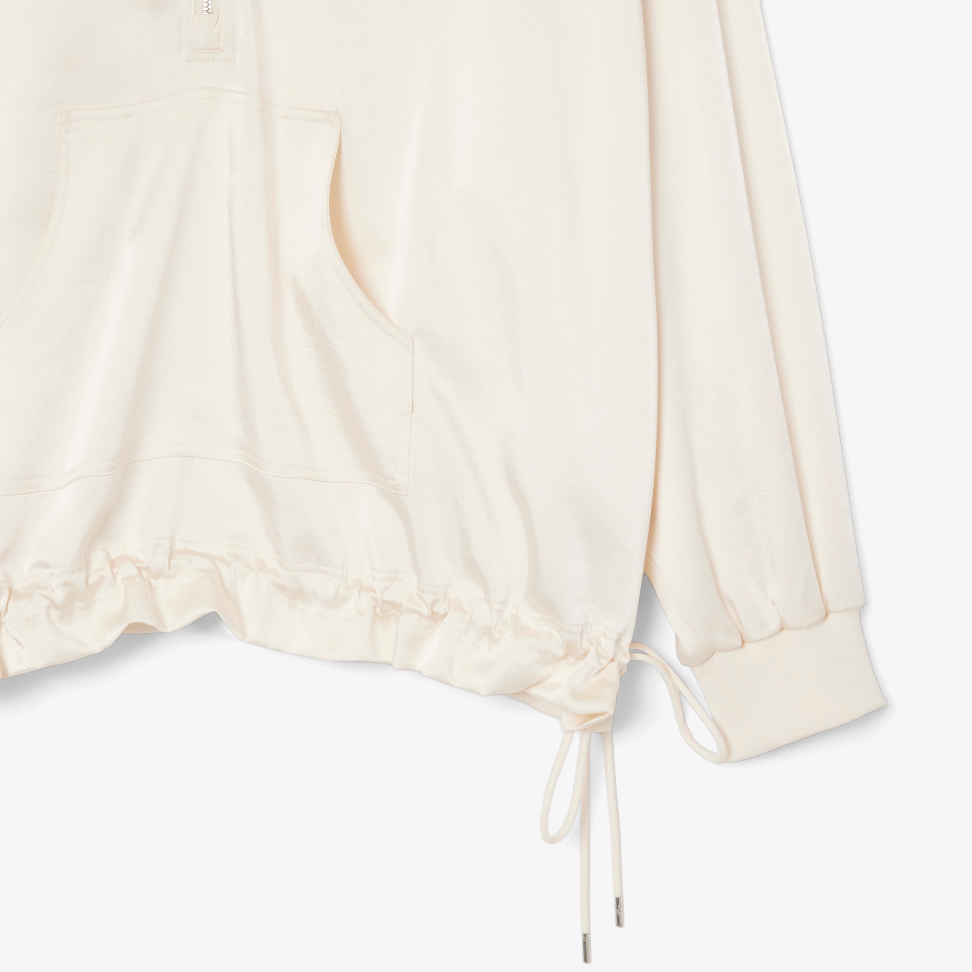 High Zipped Neck Oversized Popover Jacket