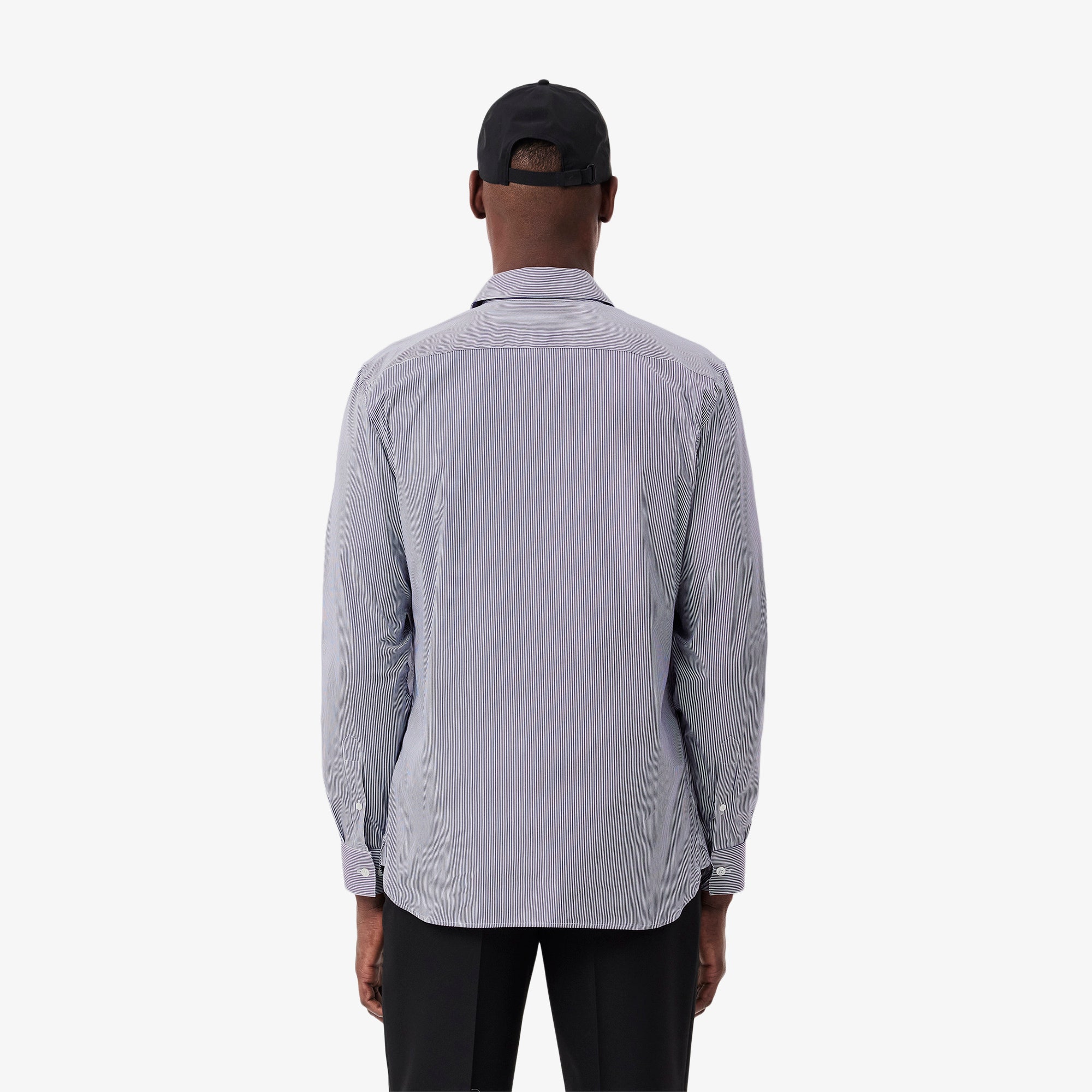 Slim Fit Striped Stretch Poplin Shirt