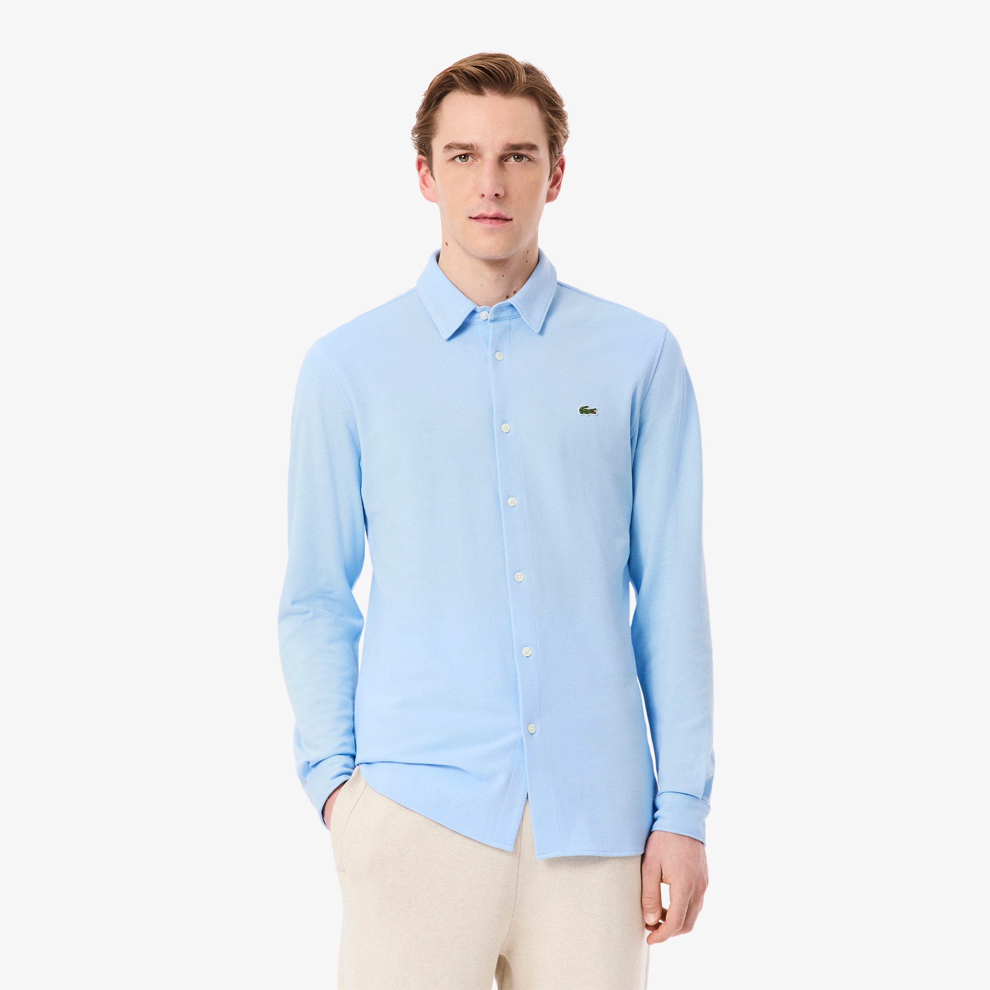 Slim Fit Cotton Pique Shirt