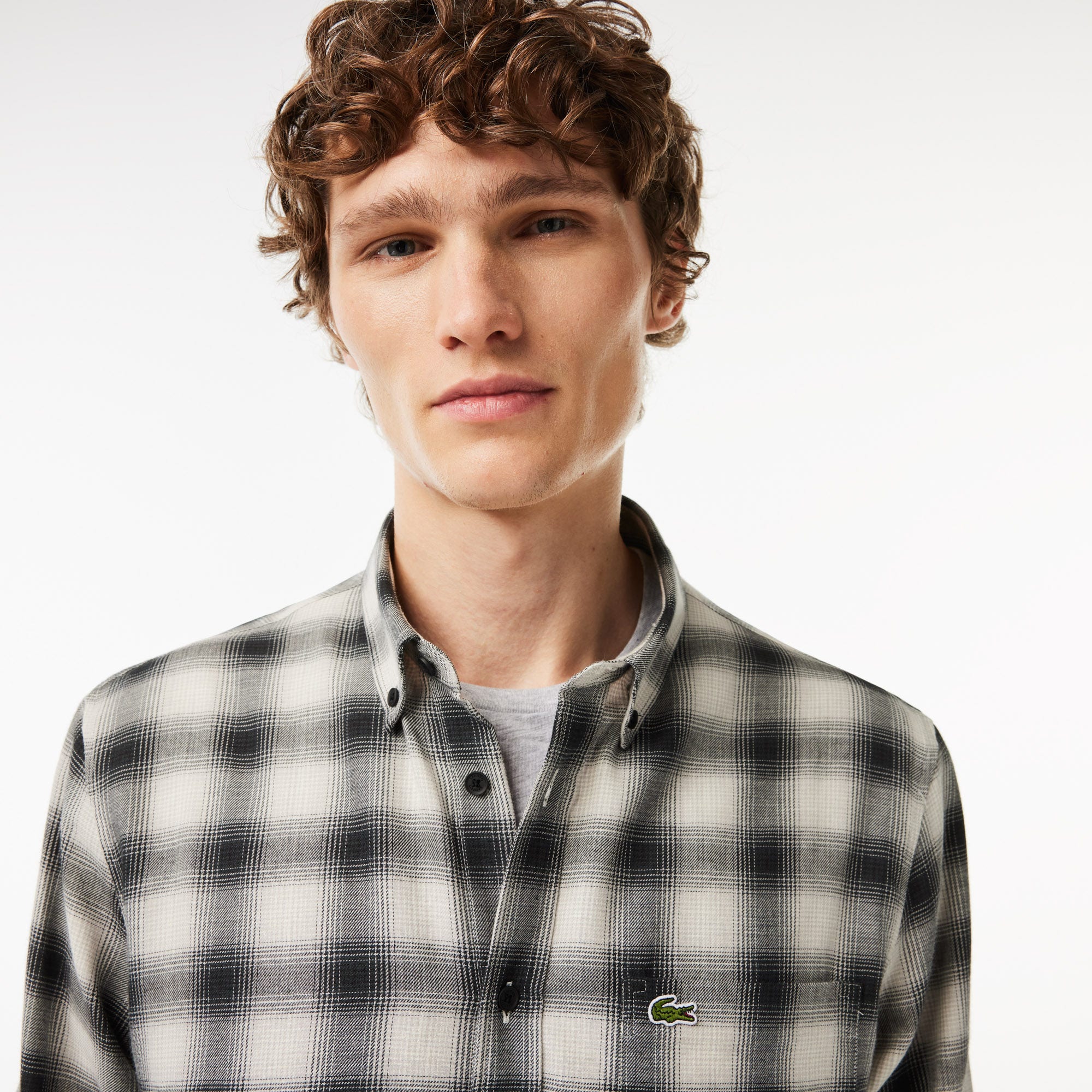 Regular Fit Wool and Cotton Flannel Shirt