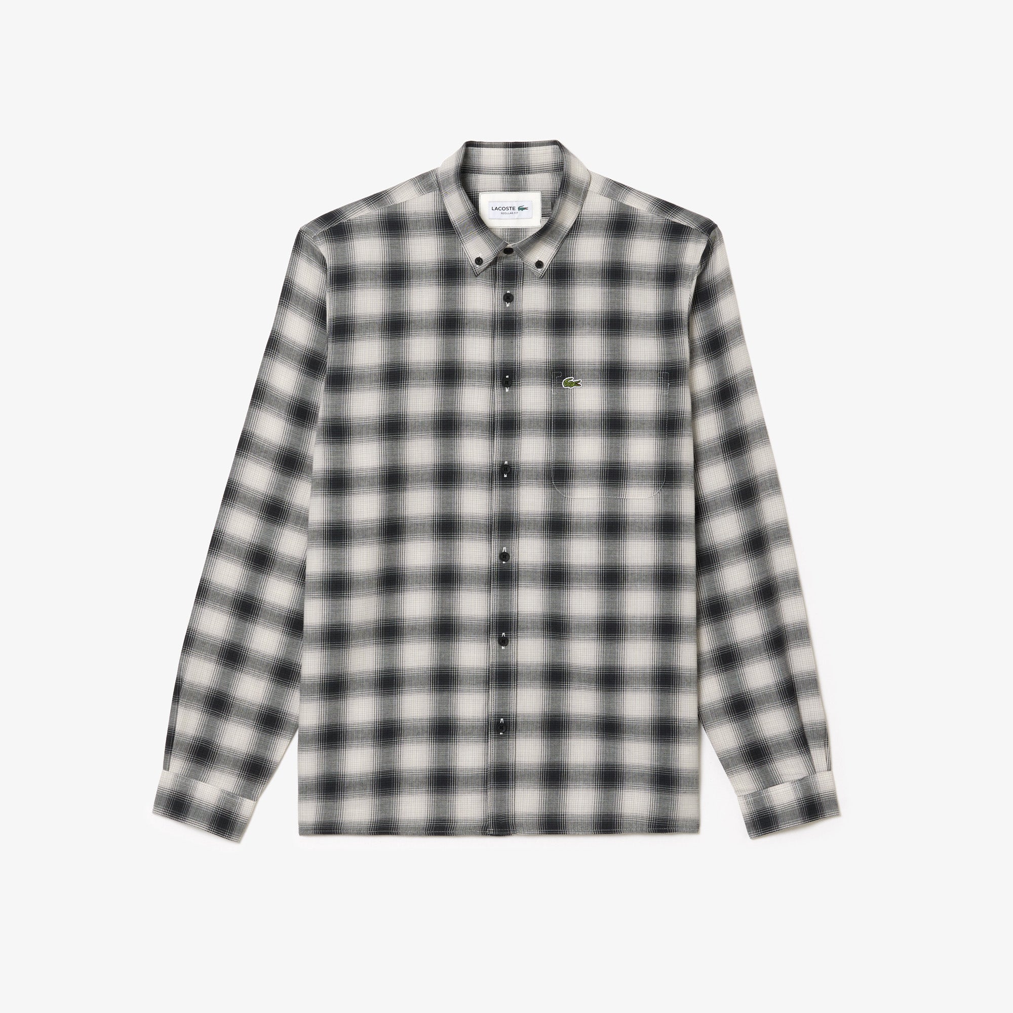 Regular Fit Wool and Cotton Flannel Shirt