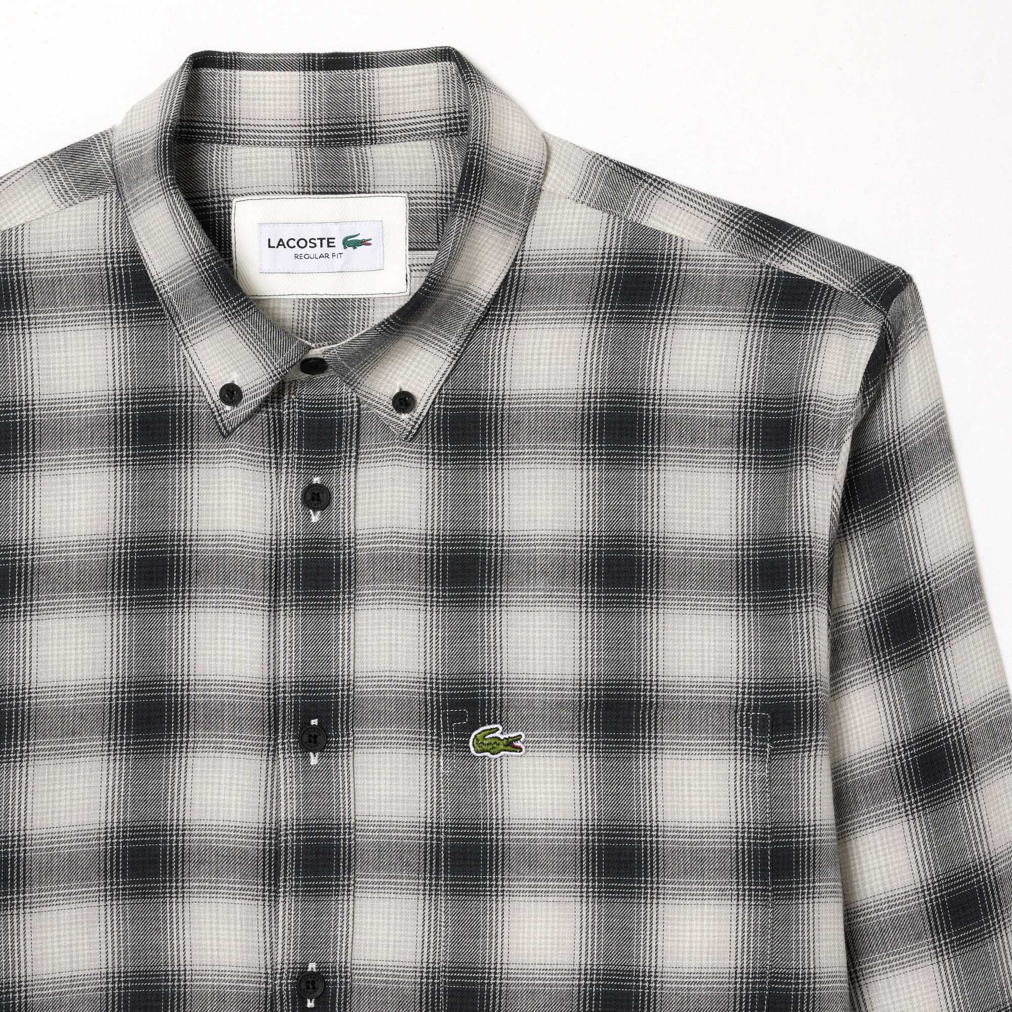 Regular Fit Wool and Cotton Flannel Shirt