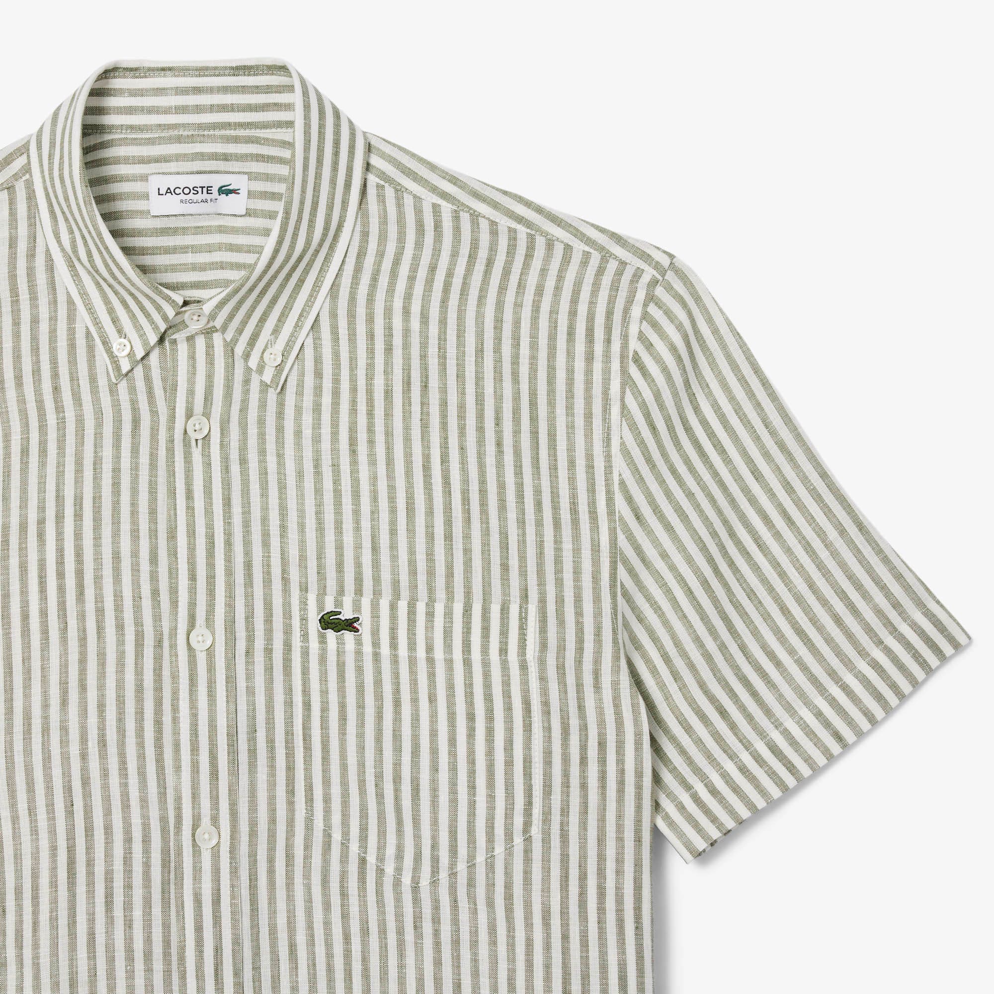 Regular Fit Short Sleeved Linen Shirt