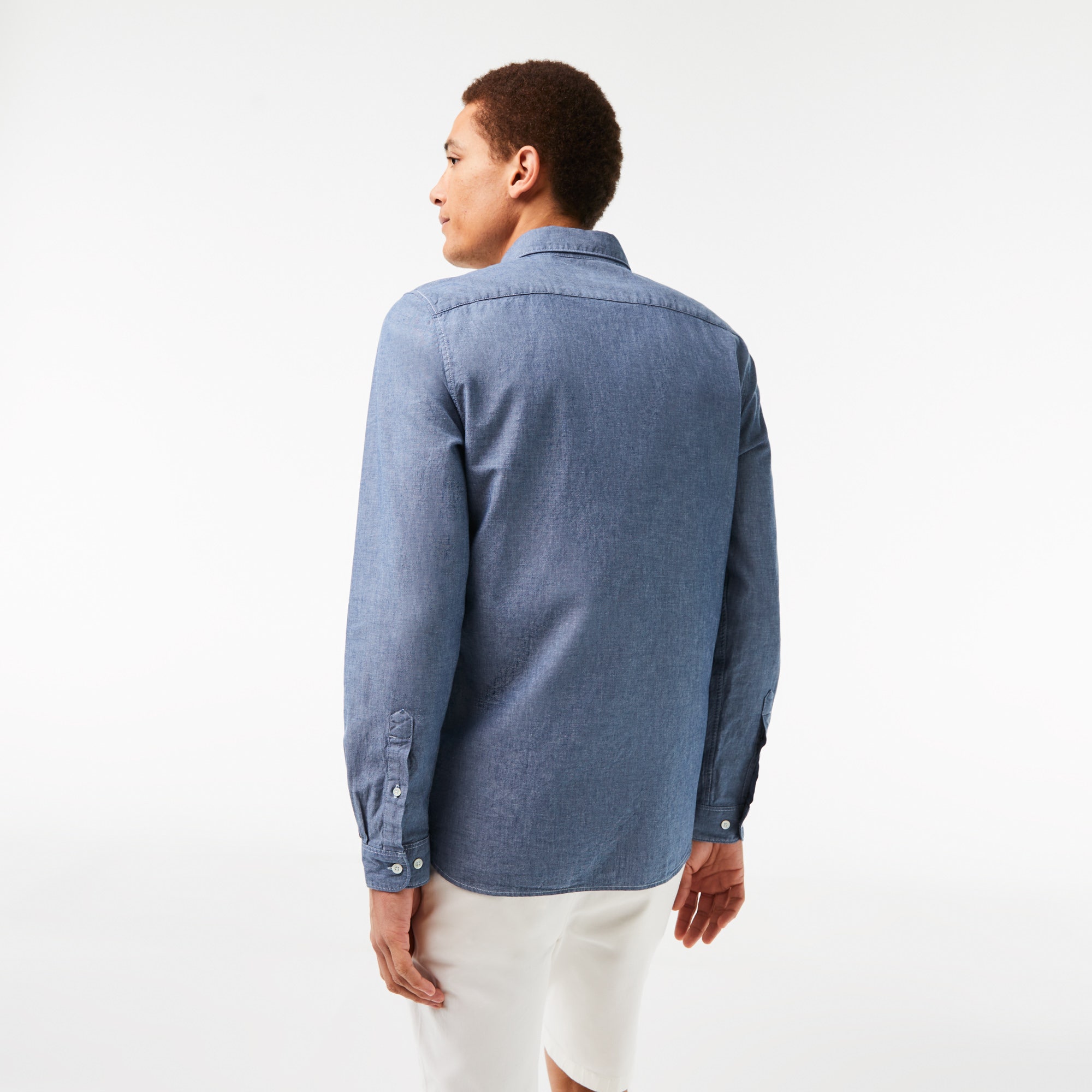Men's Slim Fit Cotton Chambray Shirt