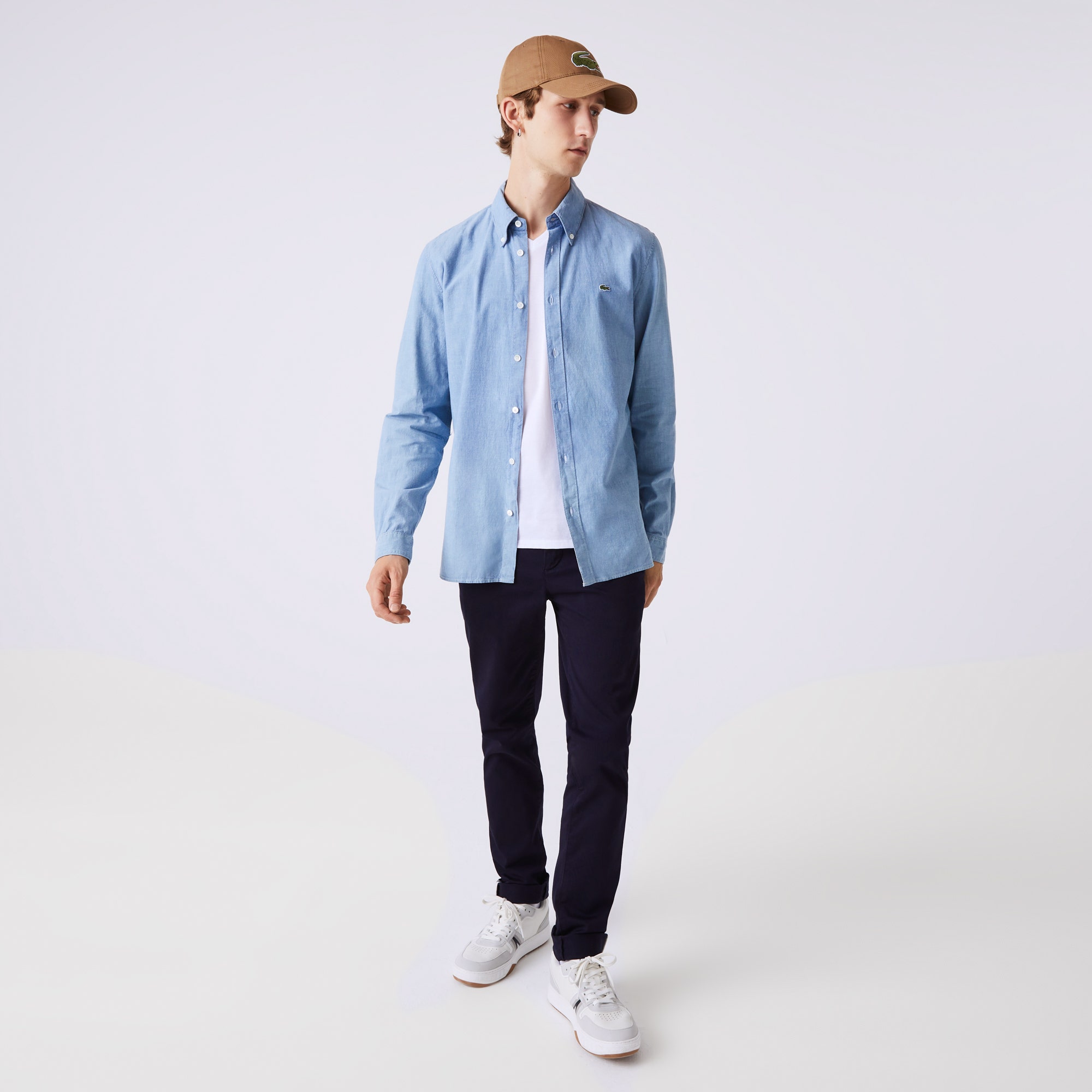 Men's Slim Fit Cotton Chambray Shirt