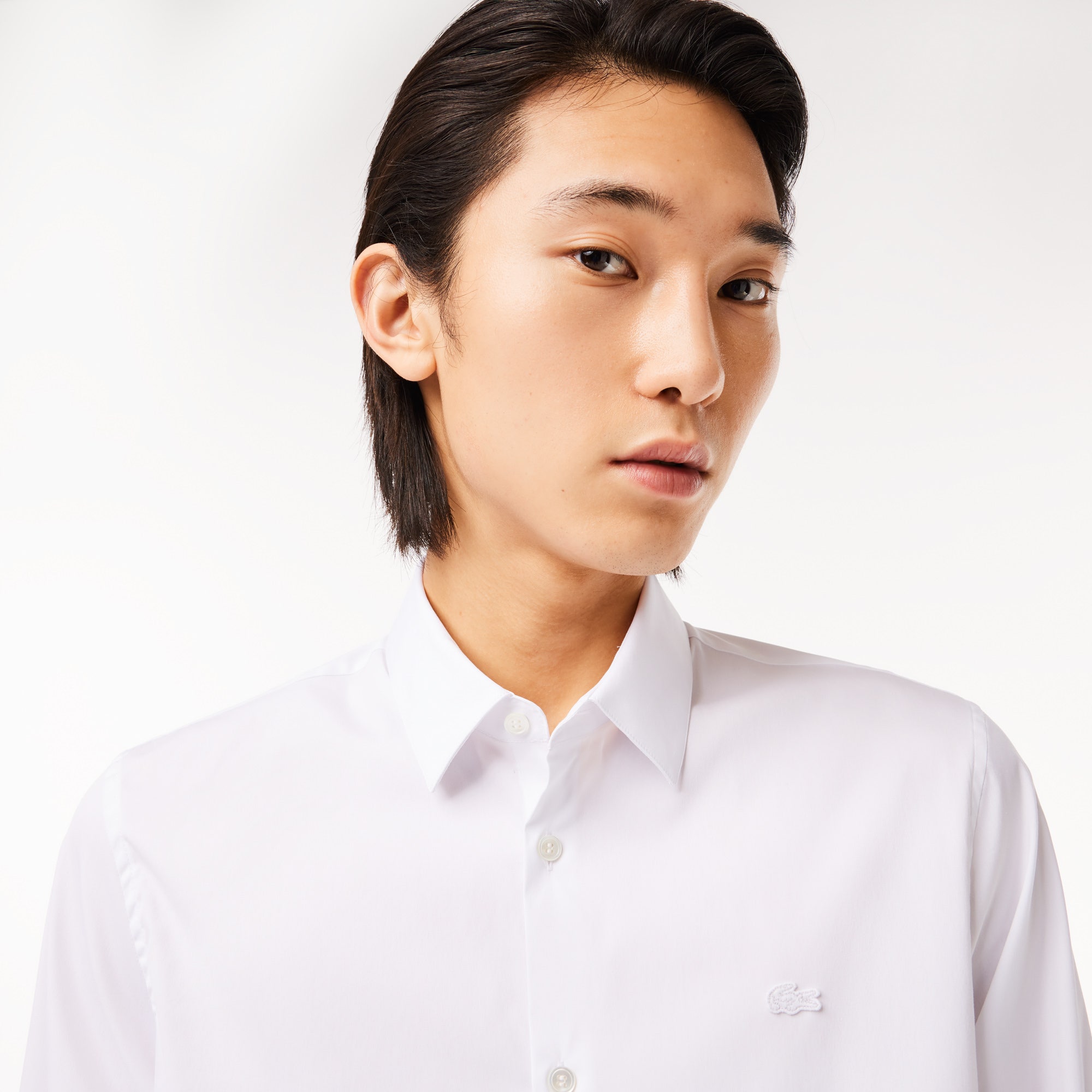 Men's Lacoste Slim Fit French Collar Cotton Poplin Shirt