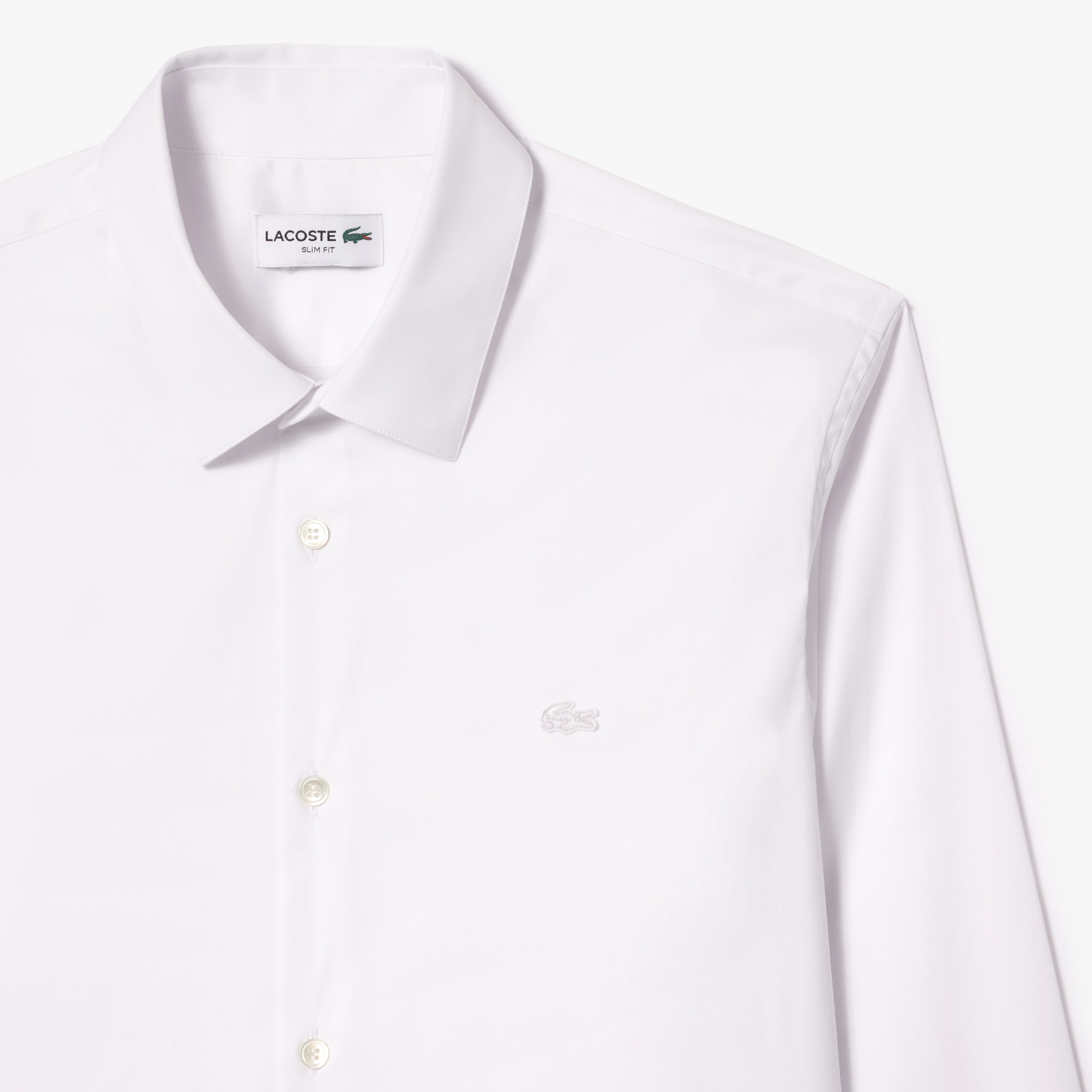 Men's Lacoste Slim Fit French Collar Cotton Poplin Shirt