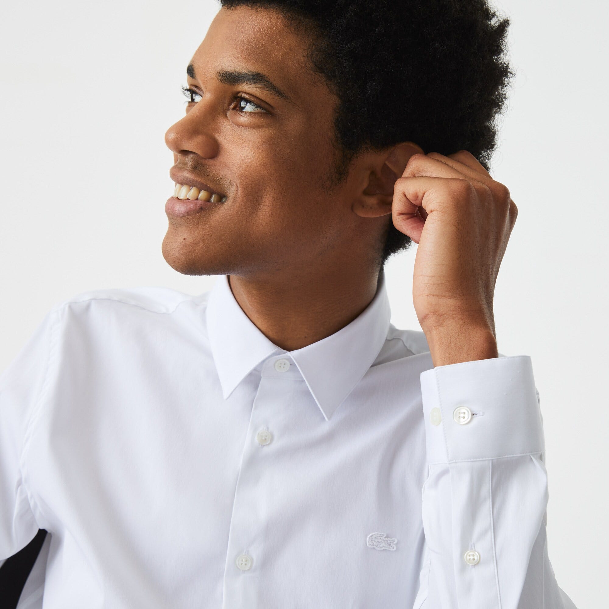 Men's Lacoste Slim Fit French Collar Cotton Poplin Shirt
