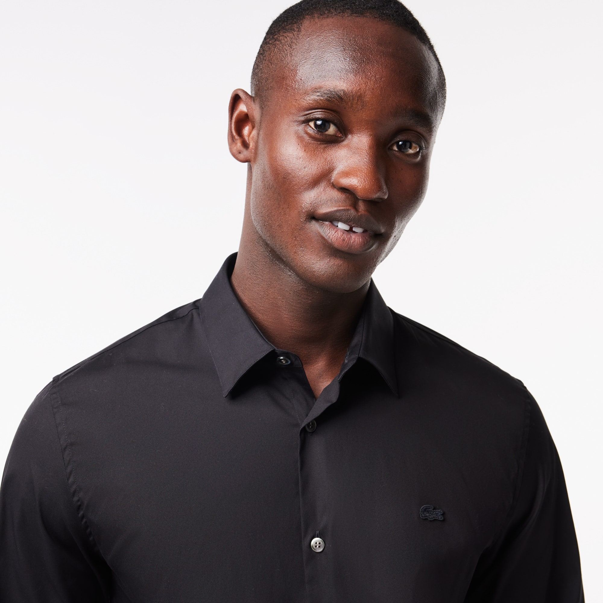 Men's Lacoste Slim Fit French Collar Cotton Poplin Shirt