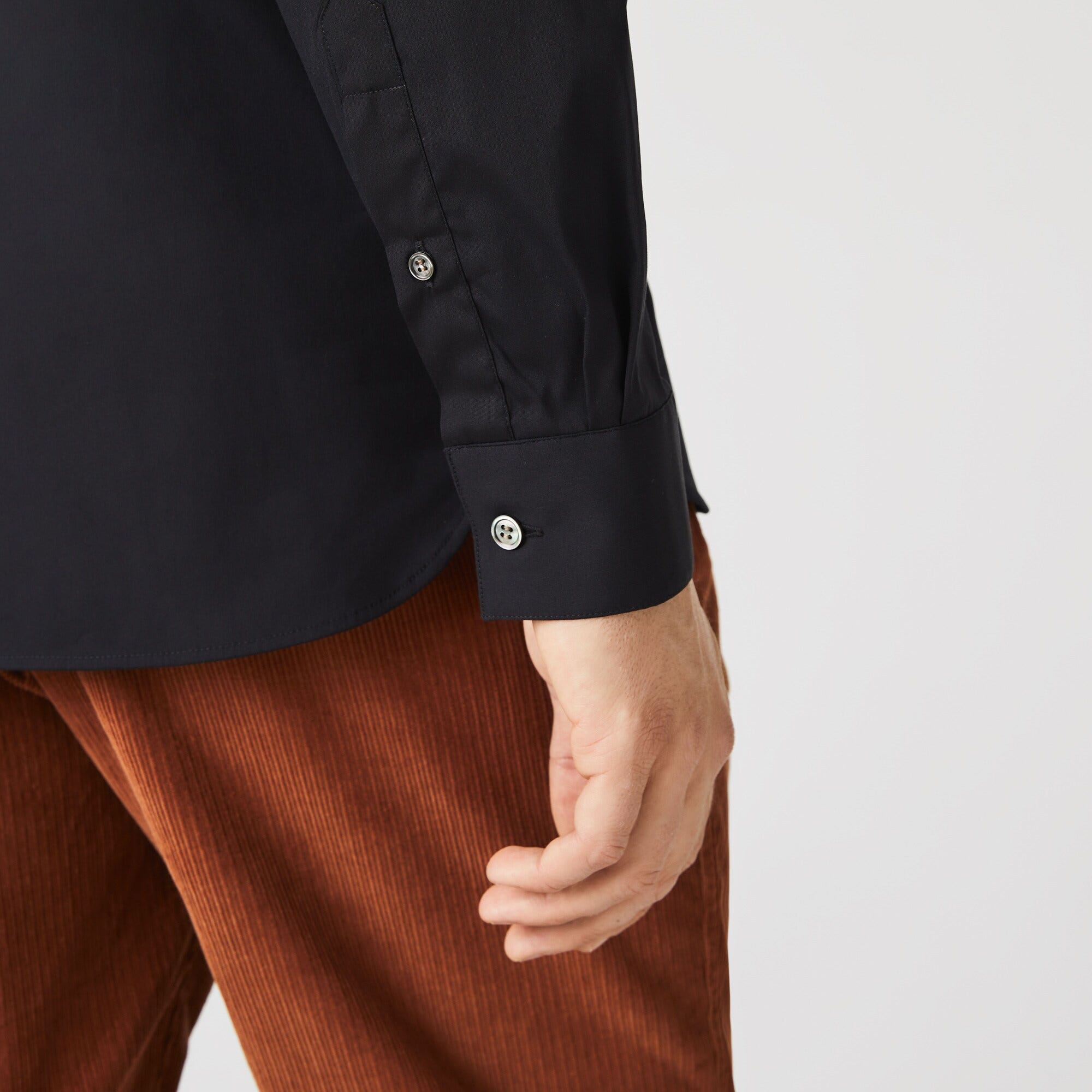 Men's Lacoste Slim Fit French Collar Cotton Poplin Shirt