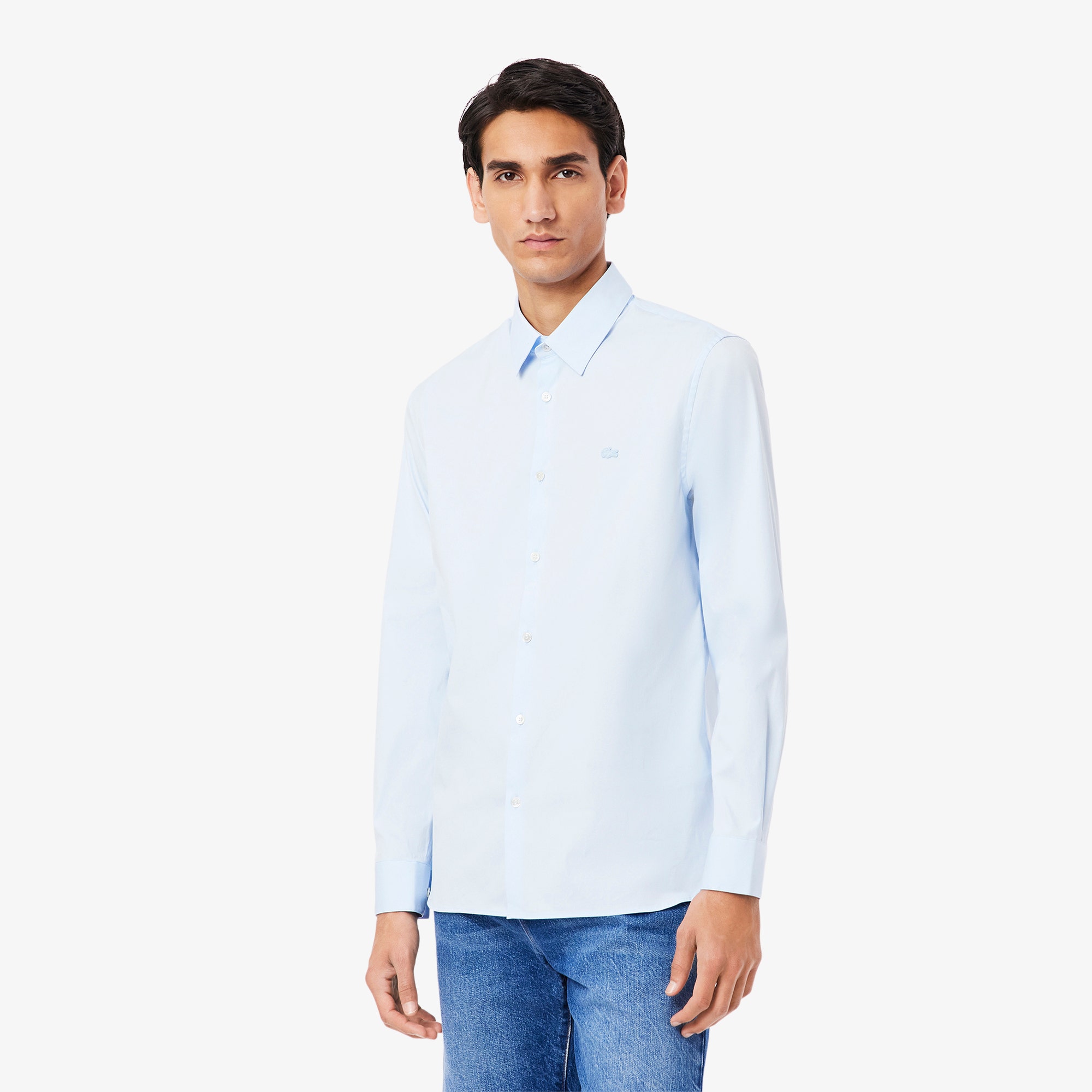 Slim Fit Stretch Poplin Shirt