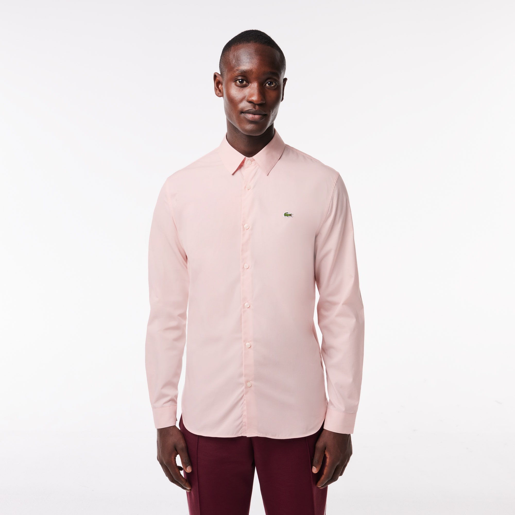 Slim Fit Stretch Cotton Poplin Shirt