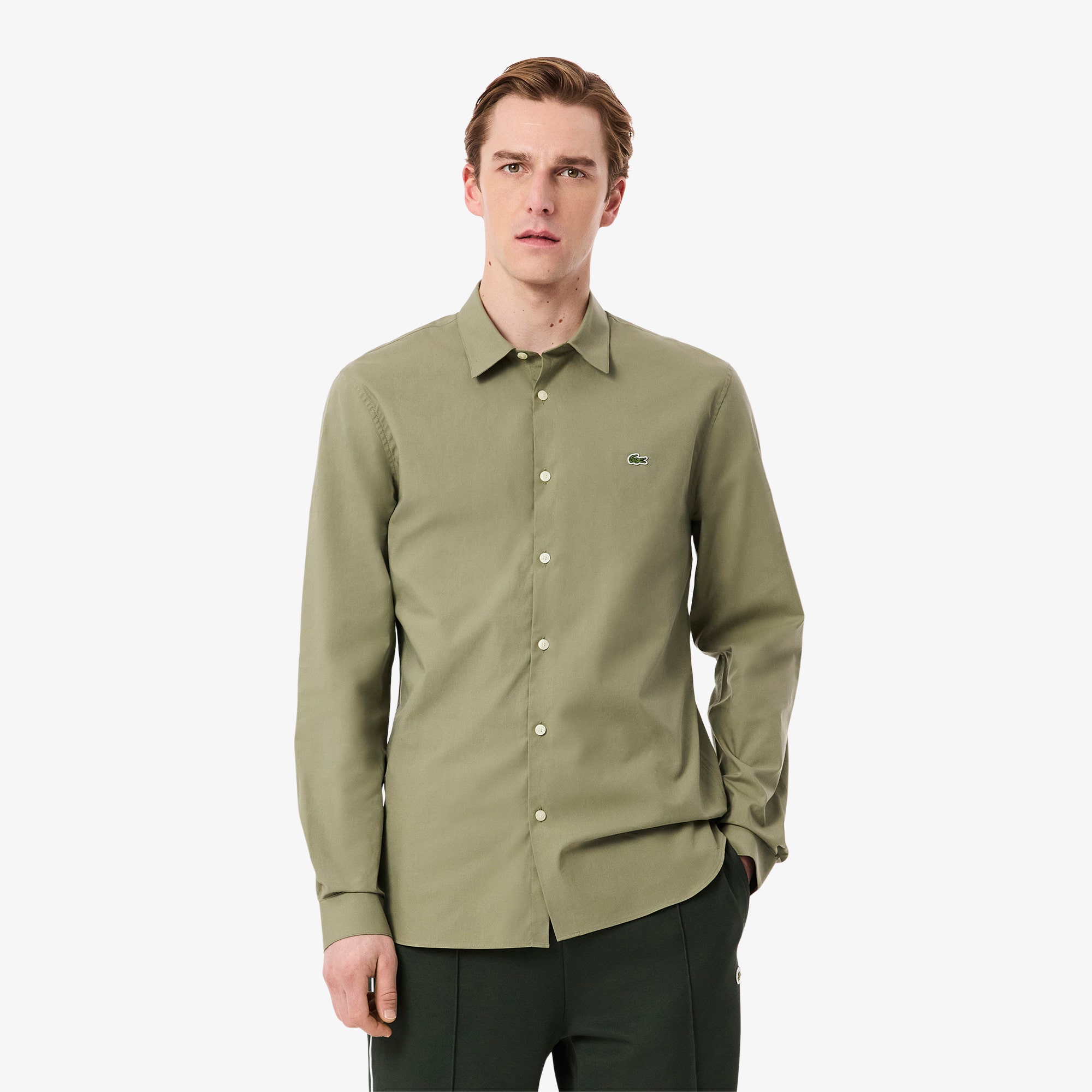 Slim Fit Stretch Poplin Shirt