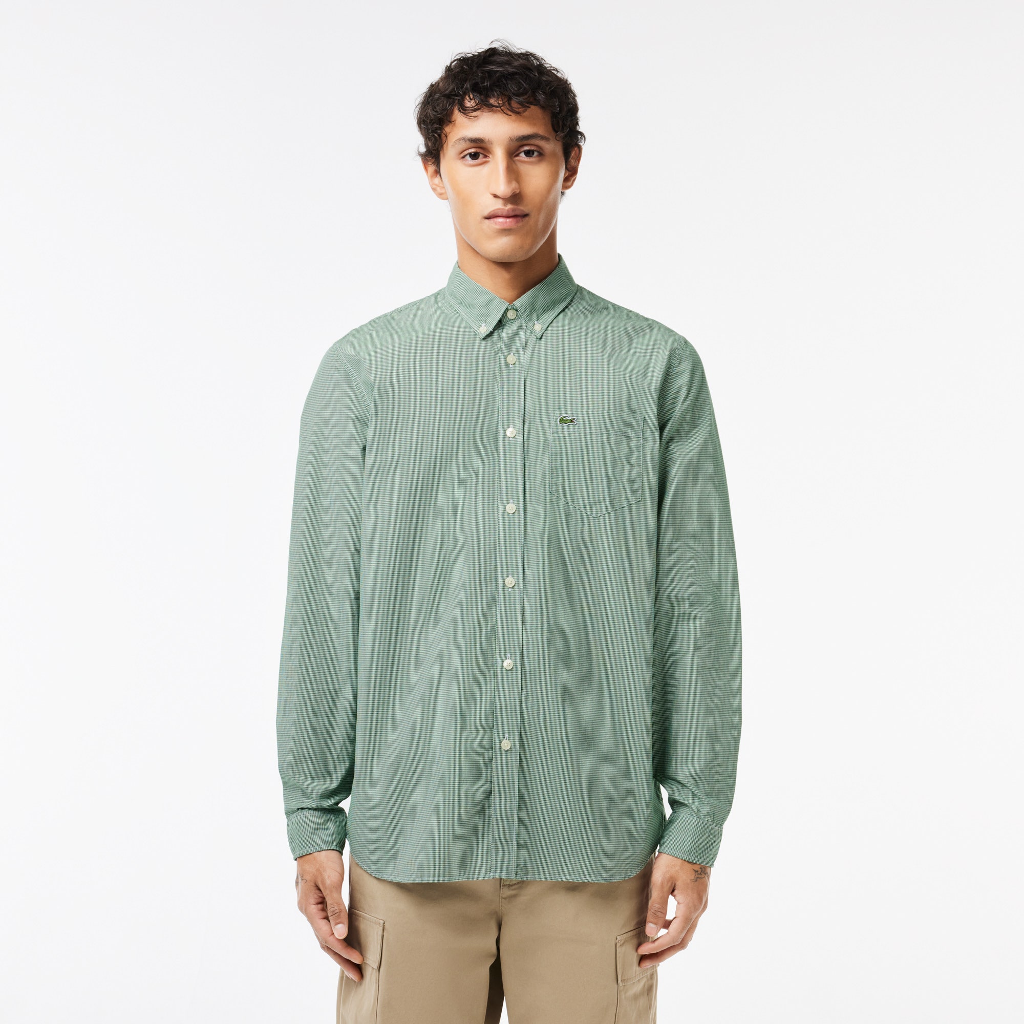 Regular Fit Gingham Poplin Shirt