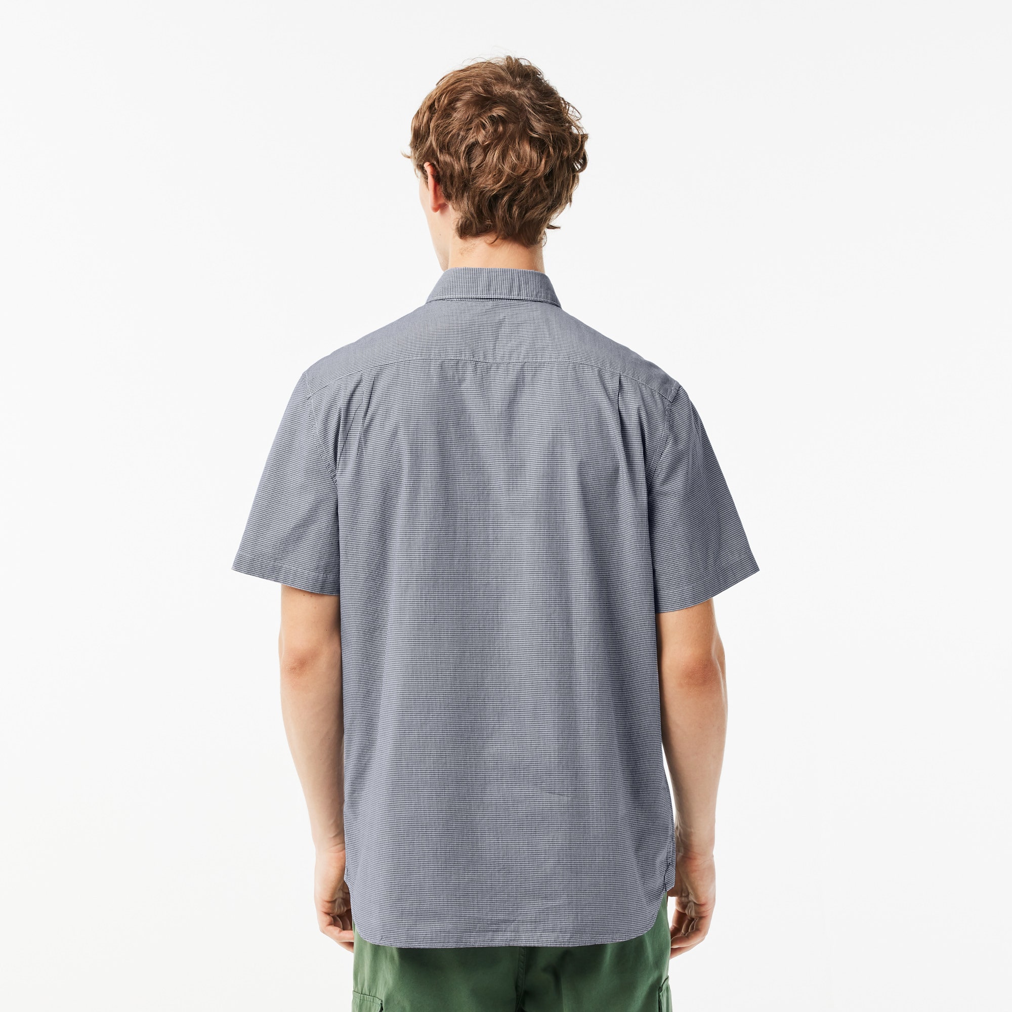 Short Sleeved Regular Fit Gingham Print Shirt 