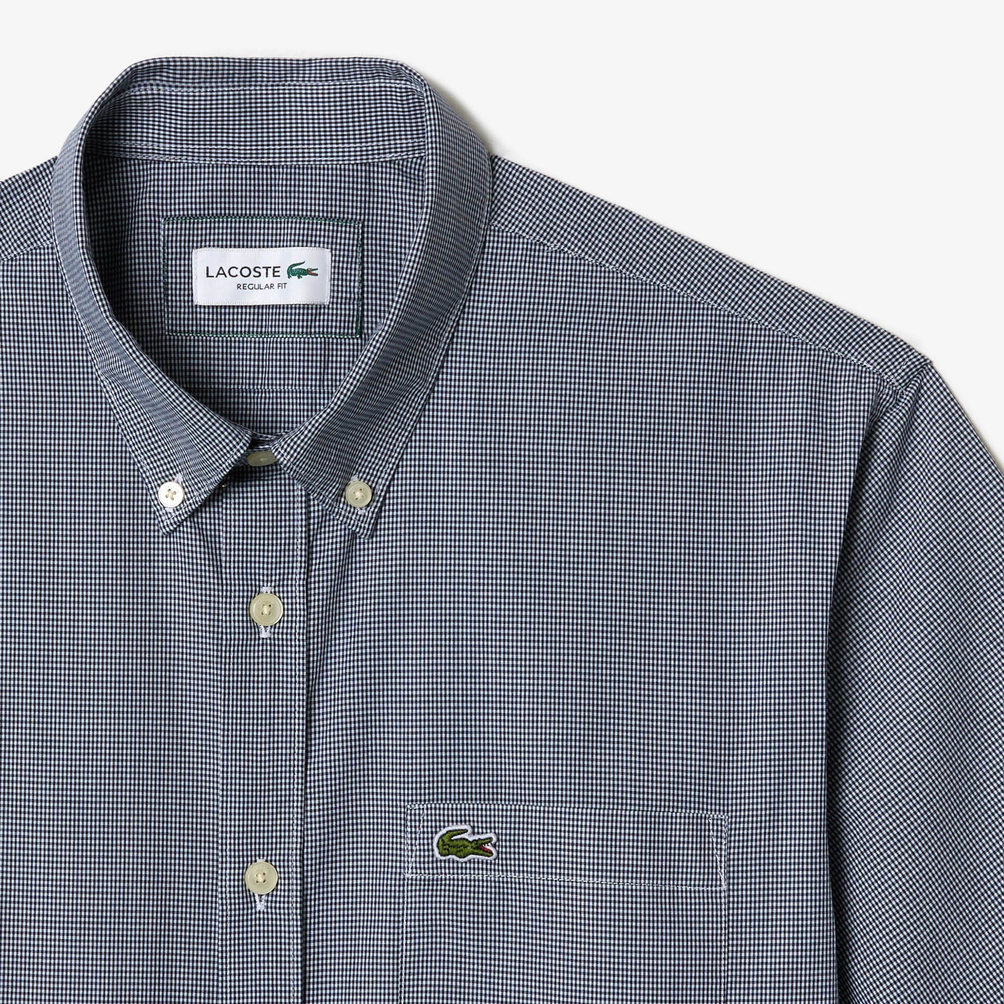 Short Sleeved Regular Fit Gingham Print Shirt 