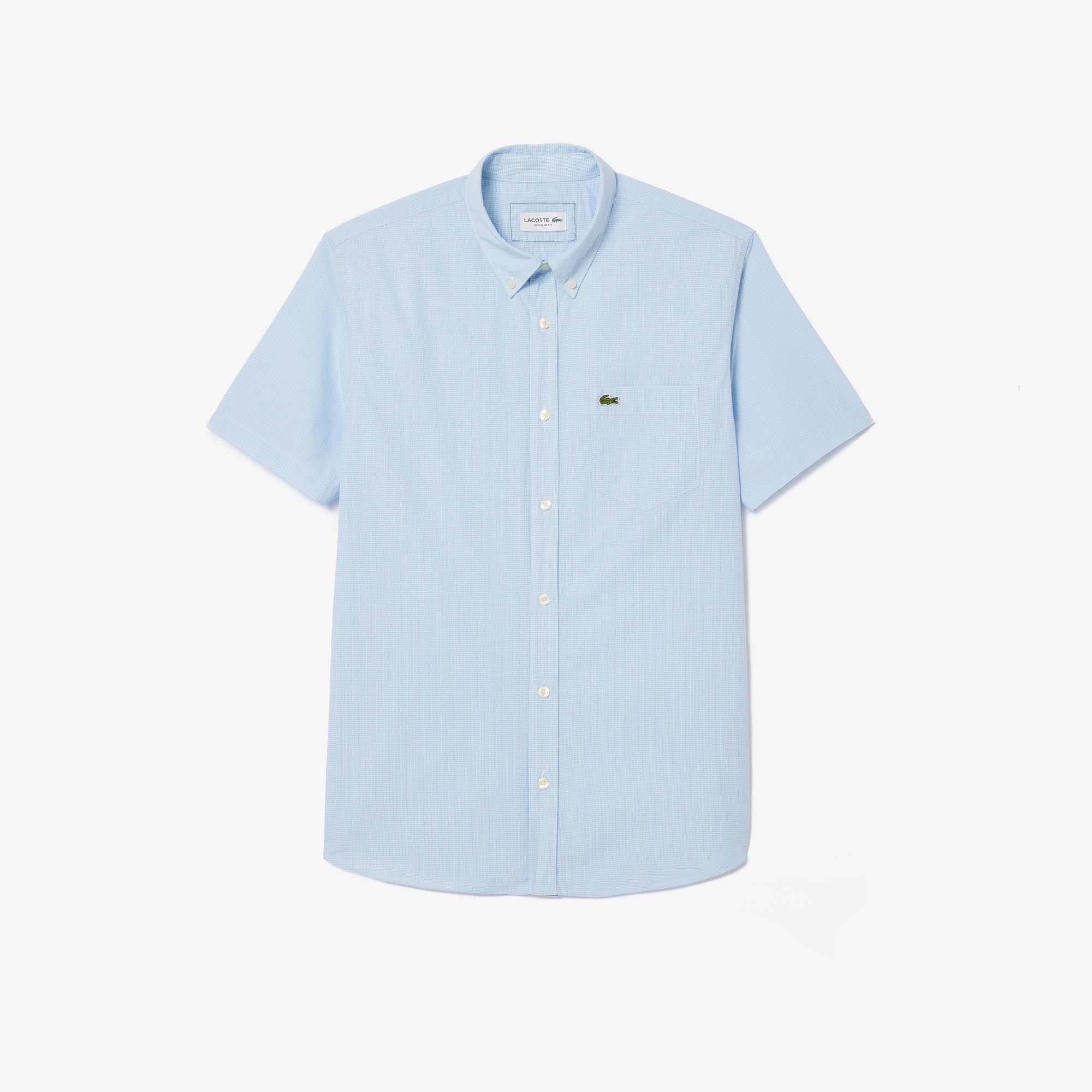 Short Sleeved Regular Fit Gingham Print Shirt 
