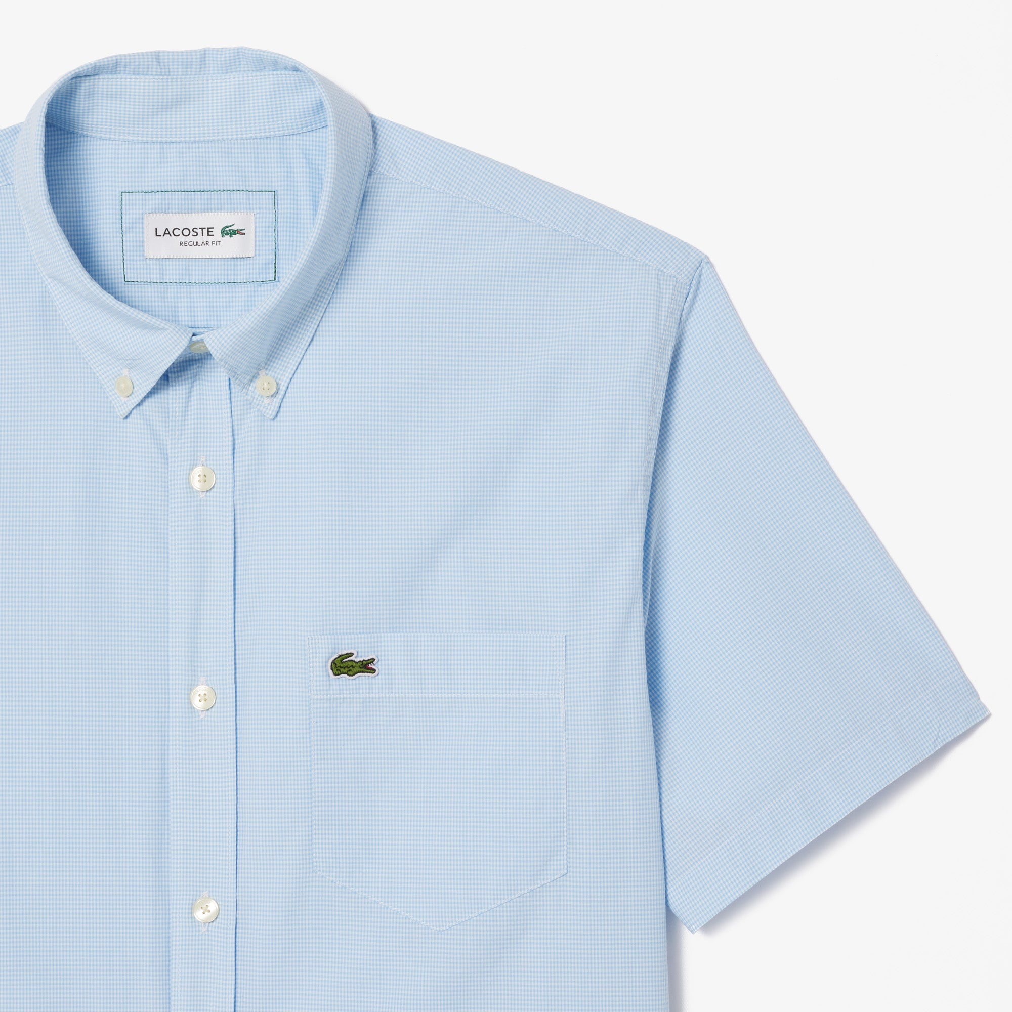 Short Sleeved Regular Fit Gingham Print Shirt 