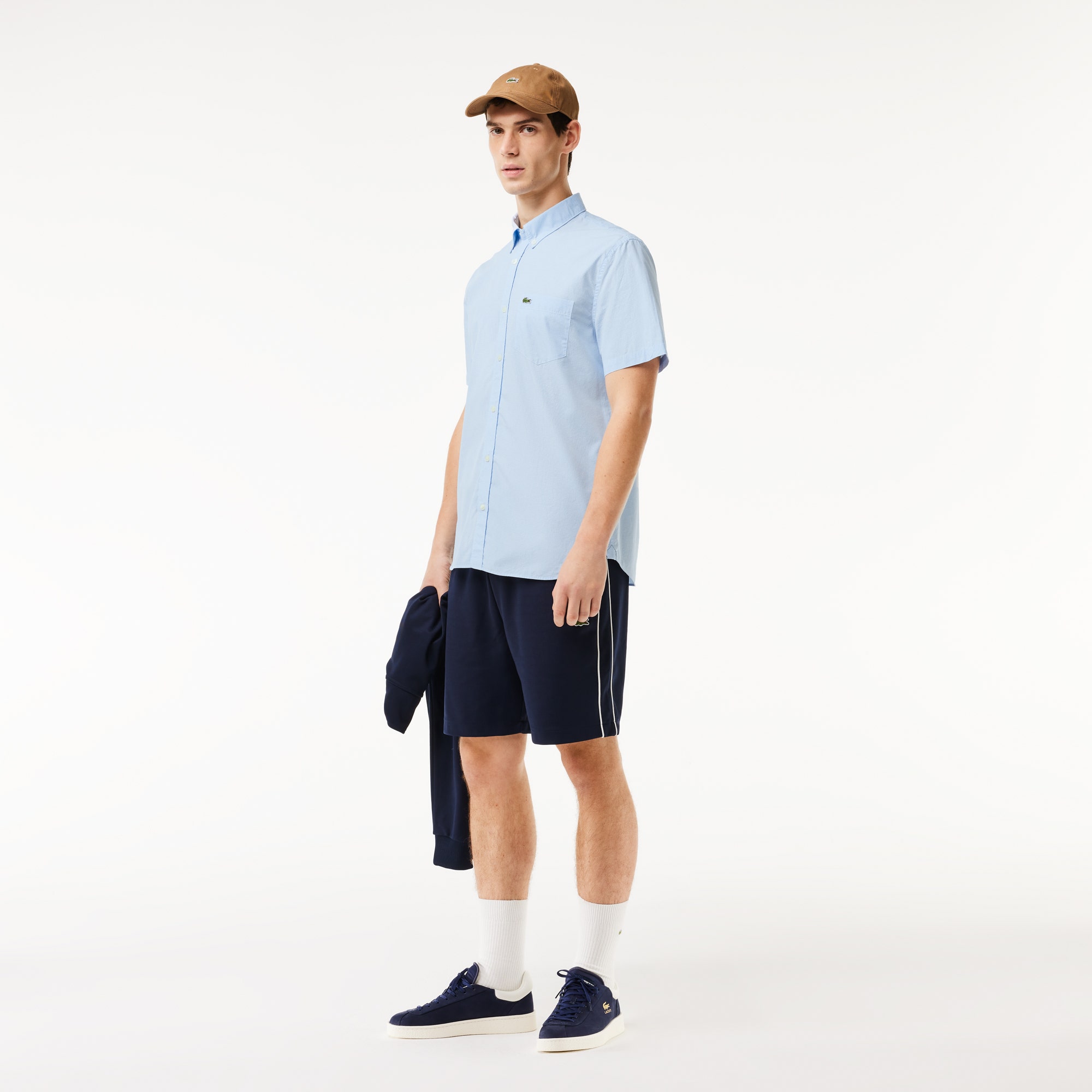 Short Sleeved Regular Fit Gingham Print Shirt 