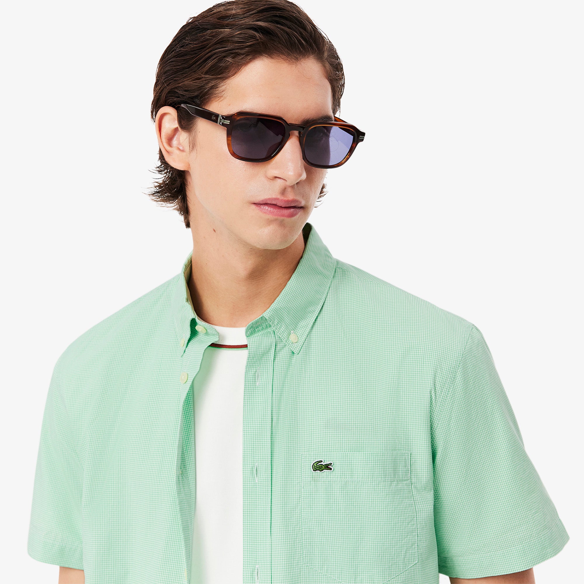 Short Sleeved Regular Fit Gingham Shirt
