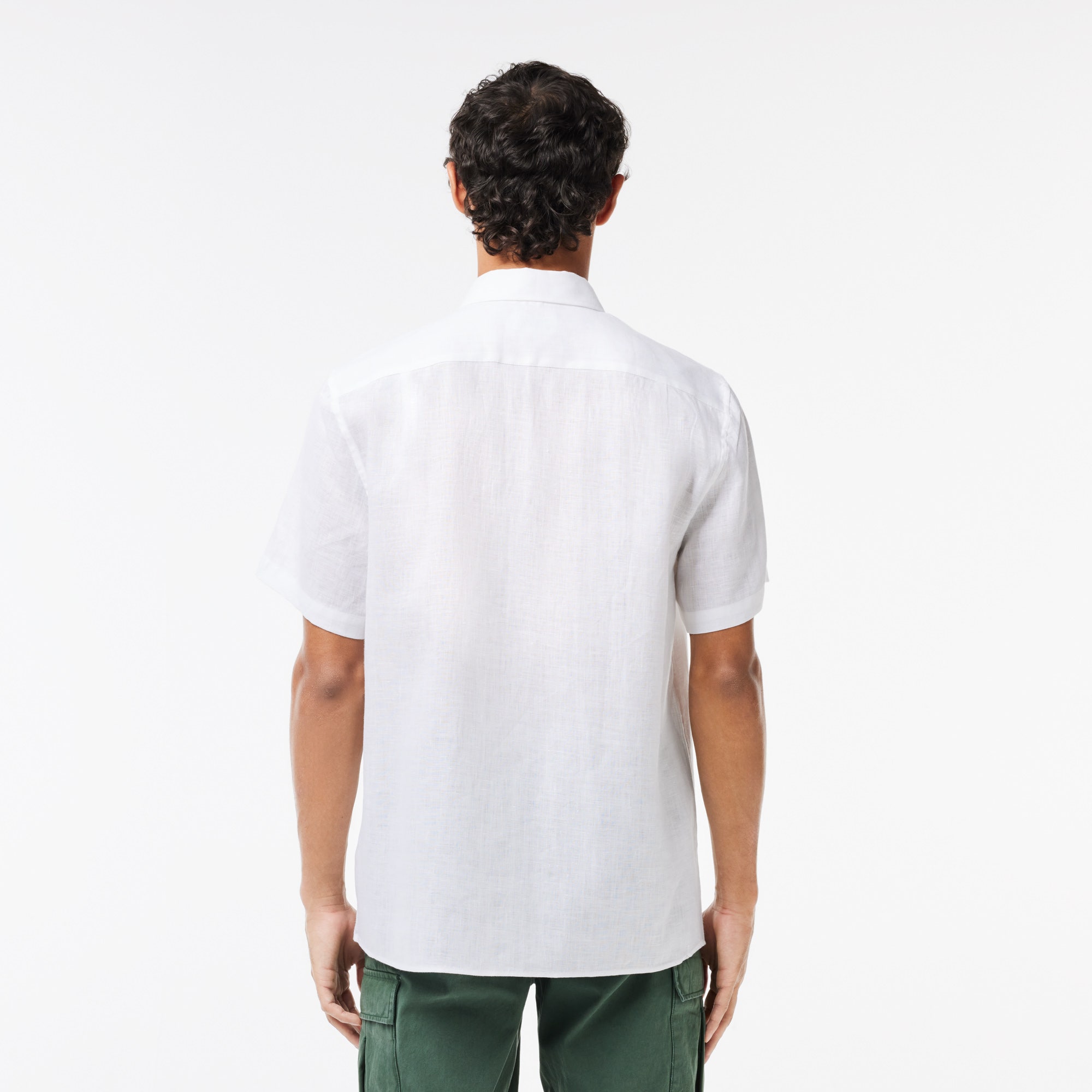 Men's Lacoste Short Sleeve Linen Shirt