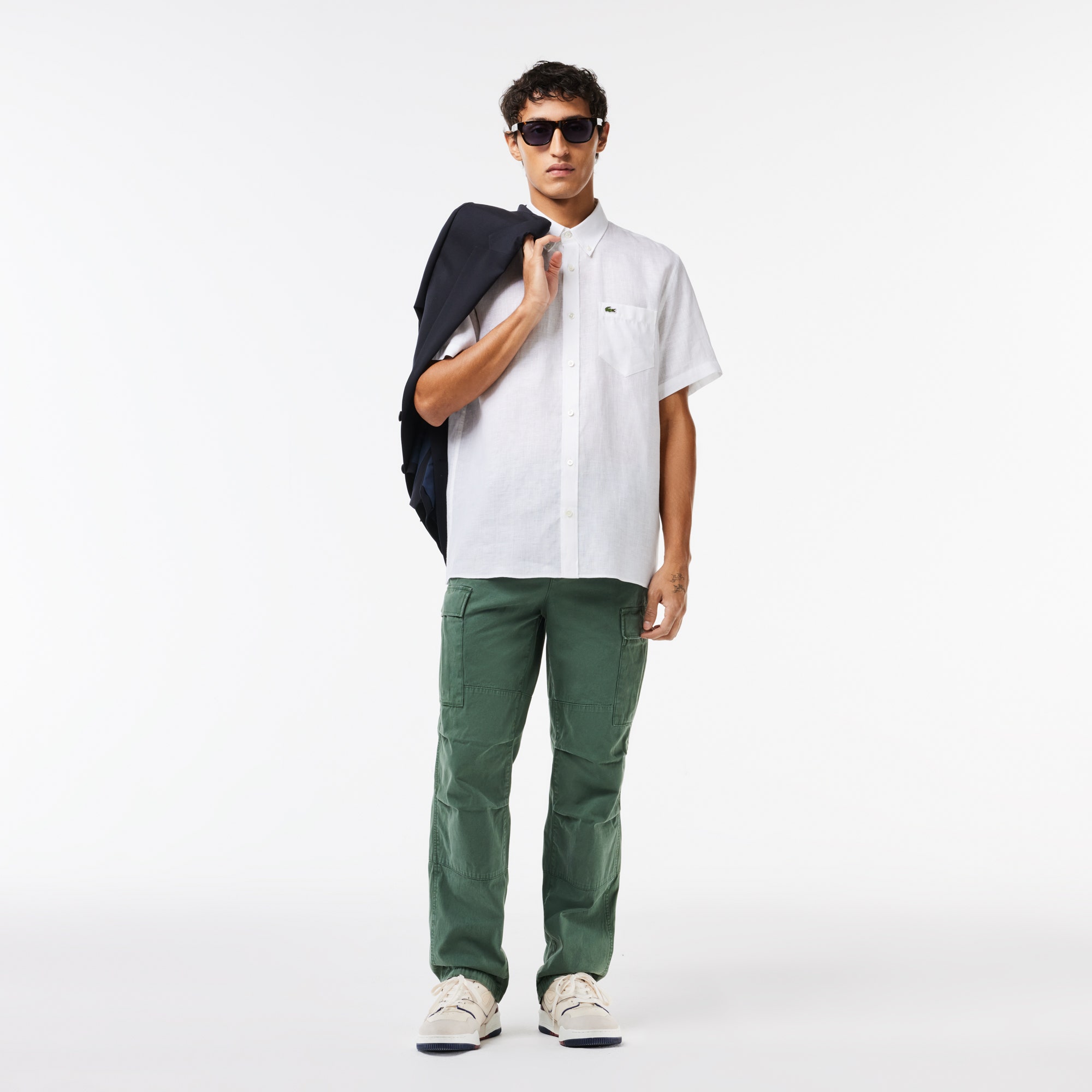 Men's Lacoste Short Sleeve Linen Shirt