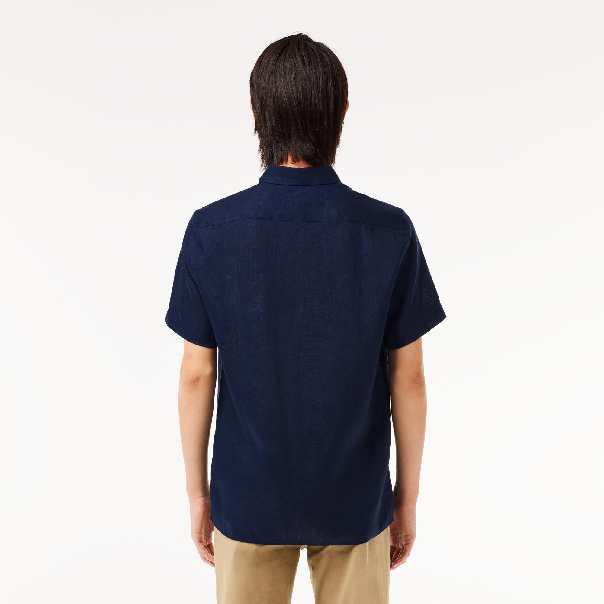 Men's Lacoste Short Sleeve Linen Shirt