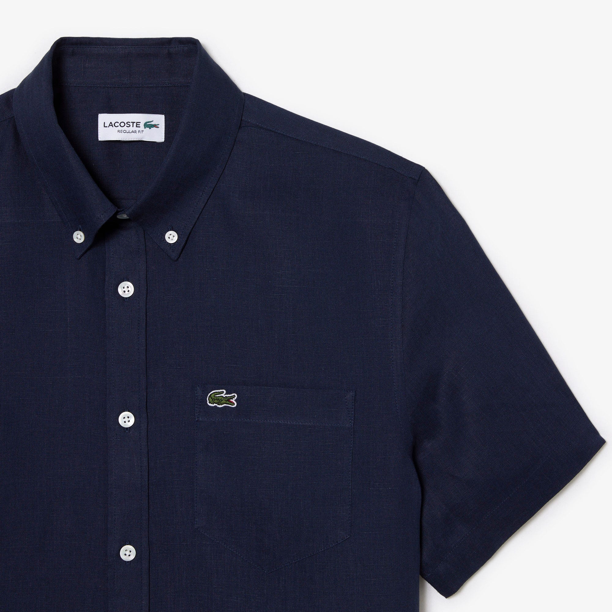 Men's Lacoste Short Sleeve Linen Shirt