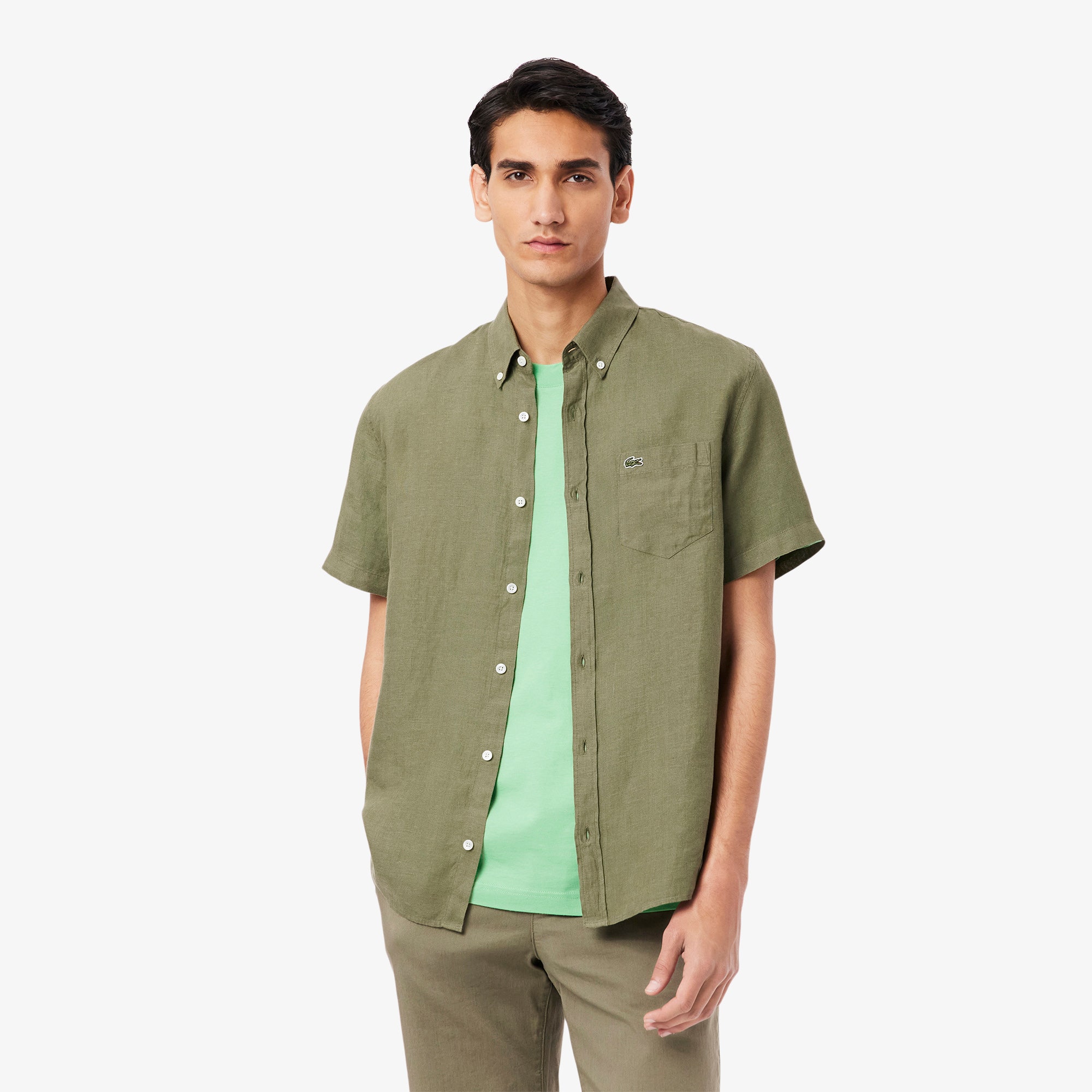 Short Sleeved Linen Shirt