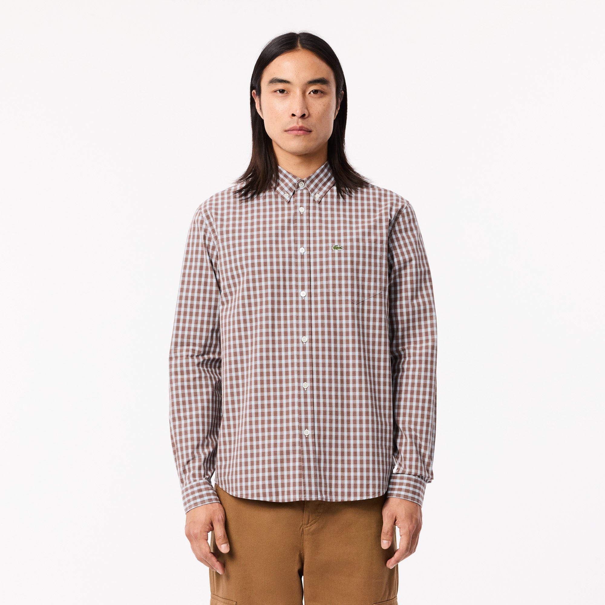 Regular Fit Plaid Poplin Shirt