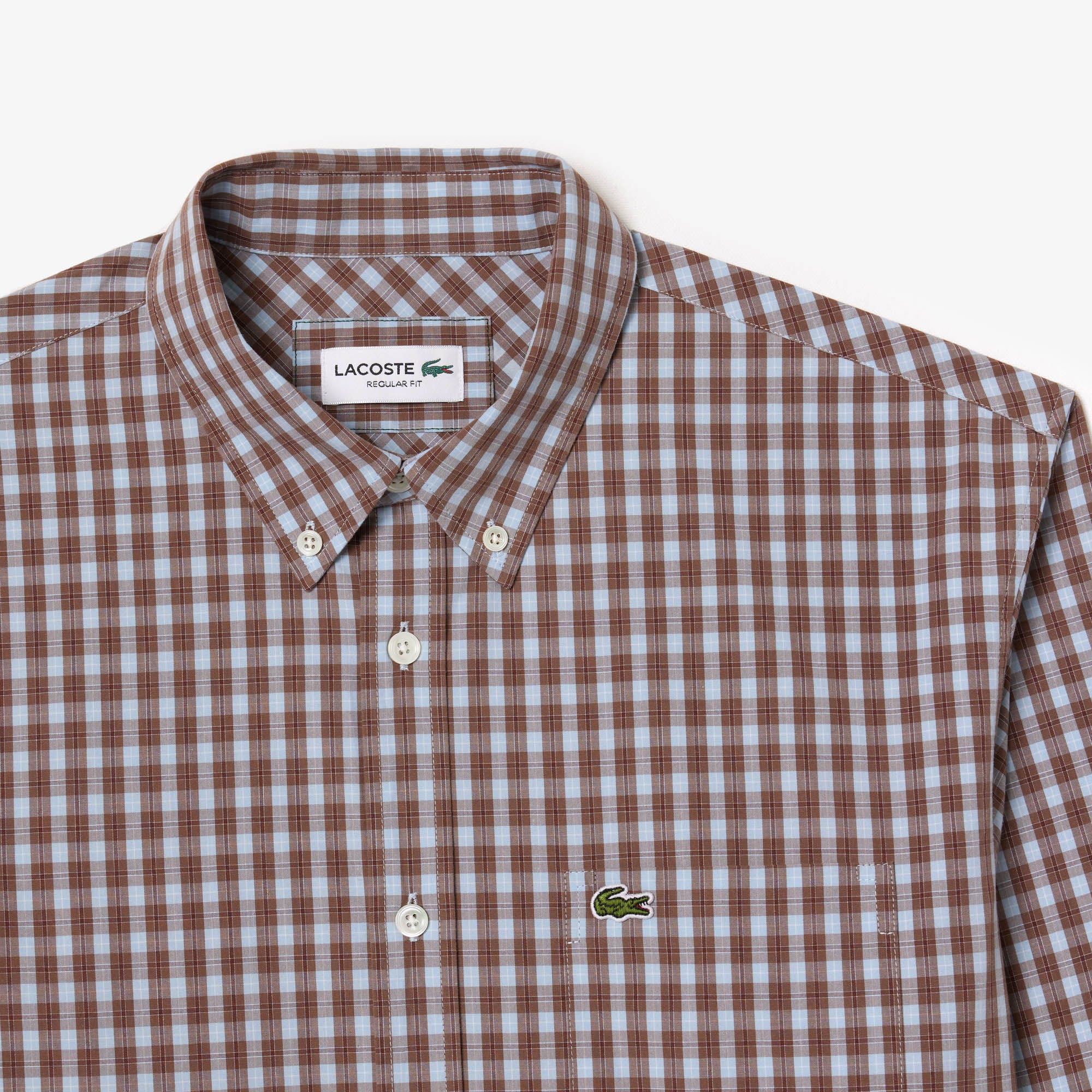 Regular Fit Plaid Poplin Shirt