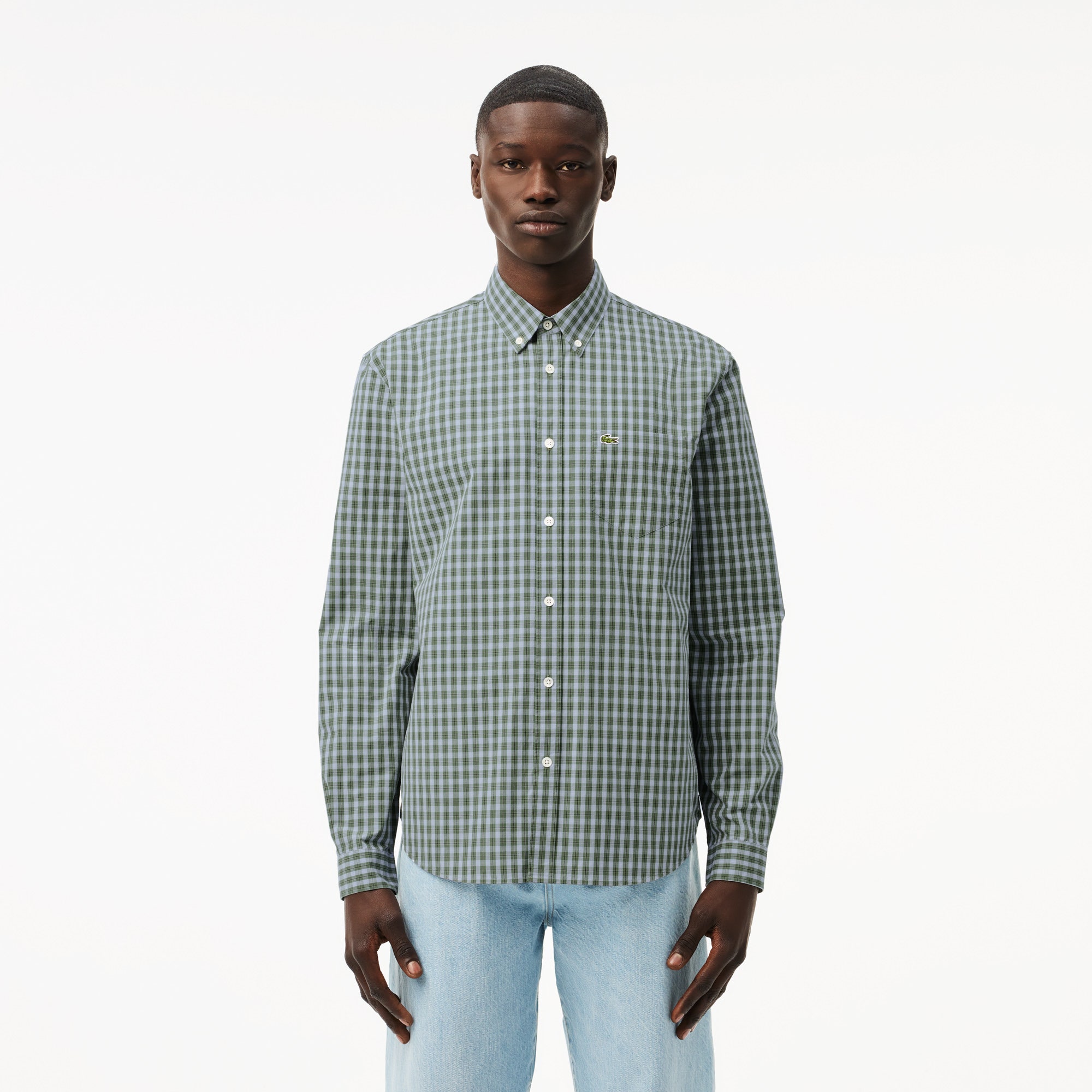 Regular Fit Plaid Poplin Shirt