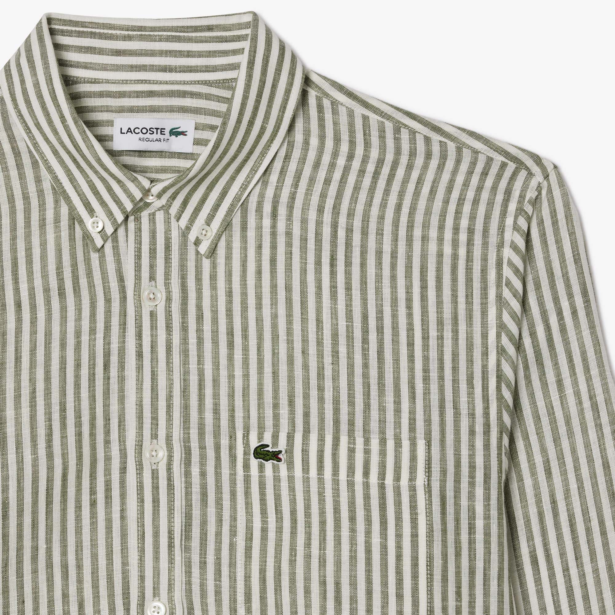 Regular Fit Striped Linen Shirt