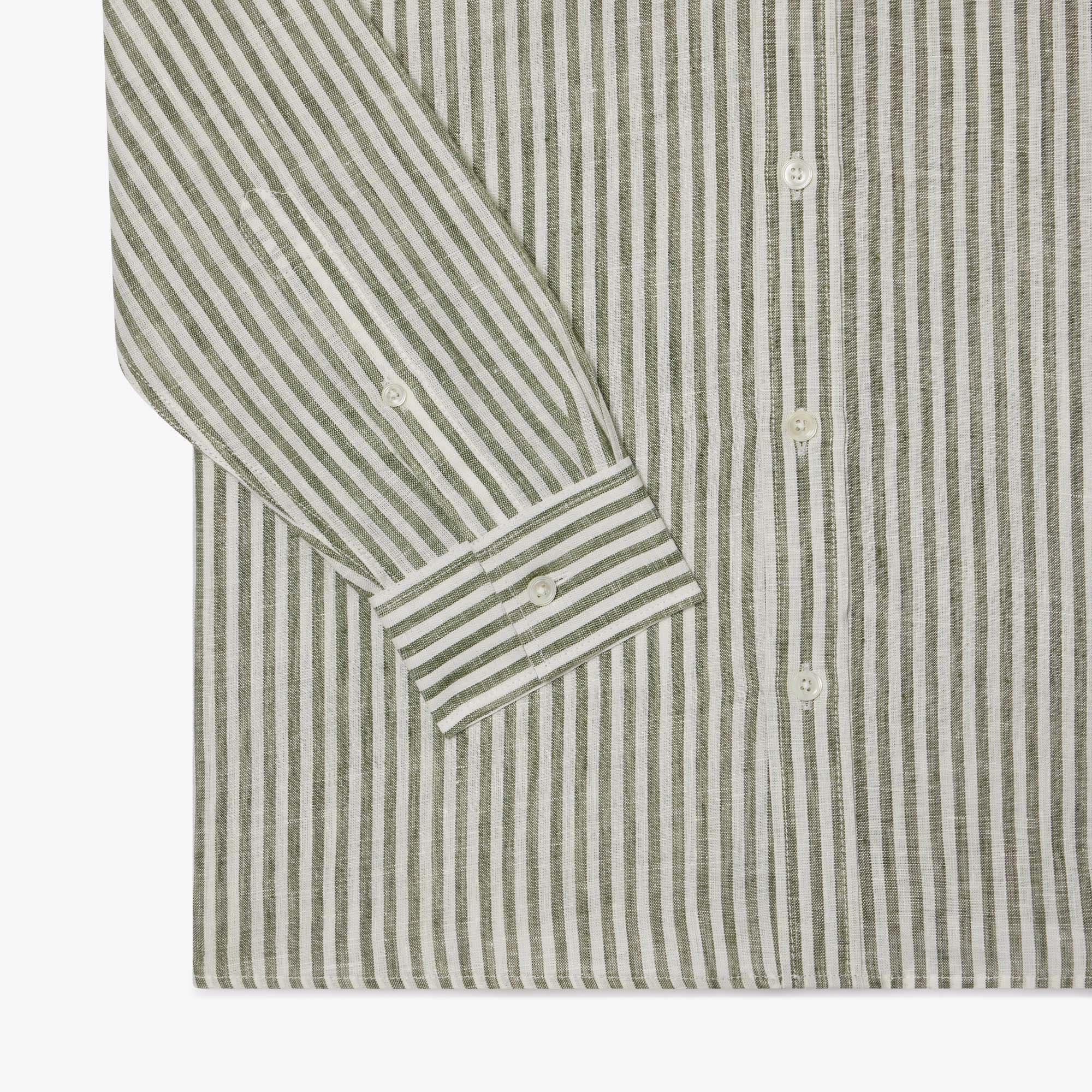 Regular Fit Striped Linen Shirt